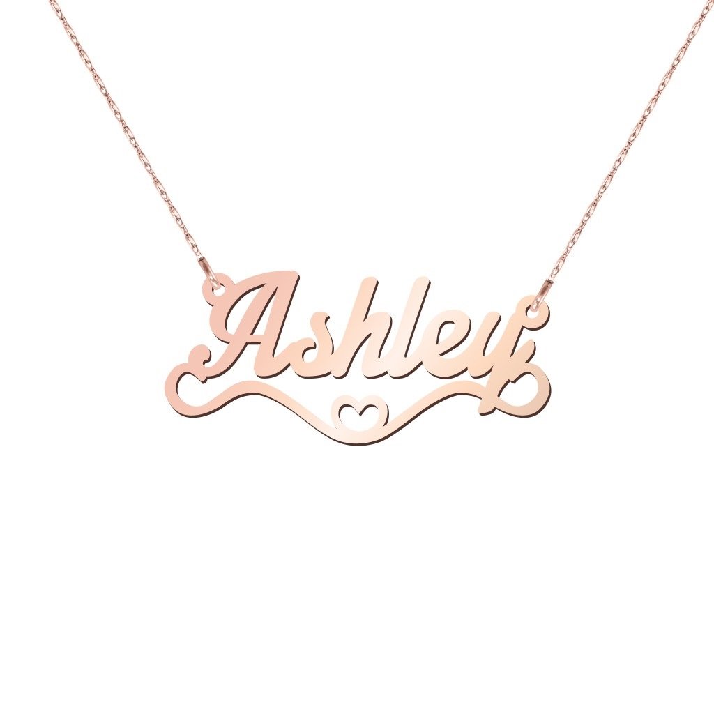 10K Gold Personalized Heart Name Necklace for Women - Custom Engraved Gift for Mom, Wife, Girlfriend - Valentine's Day, Anniversary & Birthday Jewelry Present - Perfect for Everyday Wear & Special Occasions