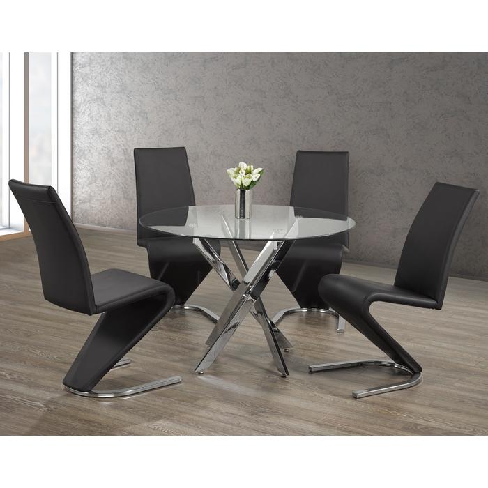 IFDC 5-Piece Dining Room Set - Modern Table & Chairs (T1447/C1785) for Family Meals & Dinner Parties | Elegant Home Decor