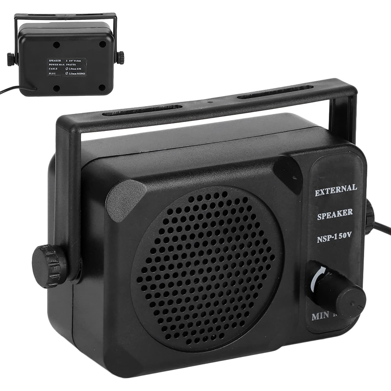 Car Speaker Mini External Speaker NSP-150V 2-Way Radio CB HF VHF UHF Transceiver Accessory with 3W Speakers for Car Truck Vehicle - Ideal for Mobile Communication and On-the-Go Connectivity