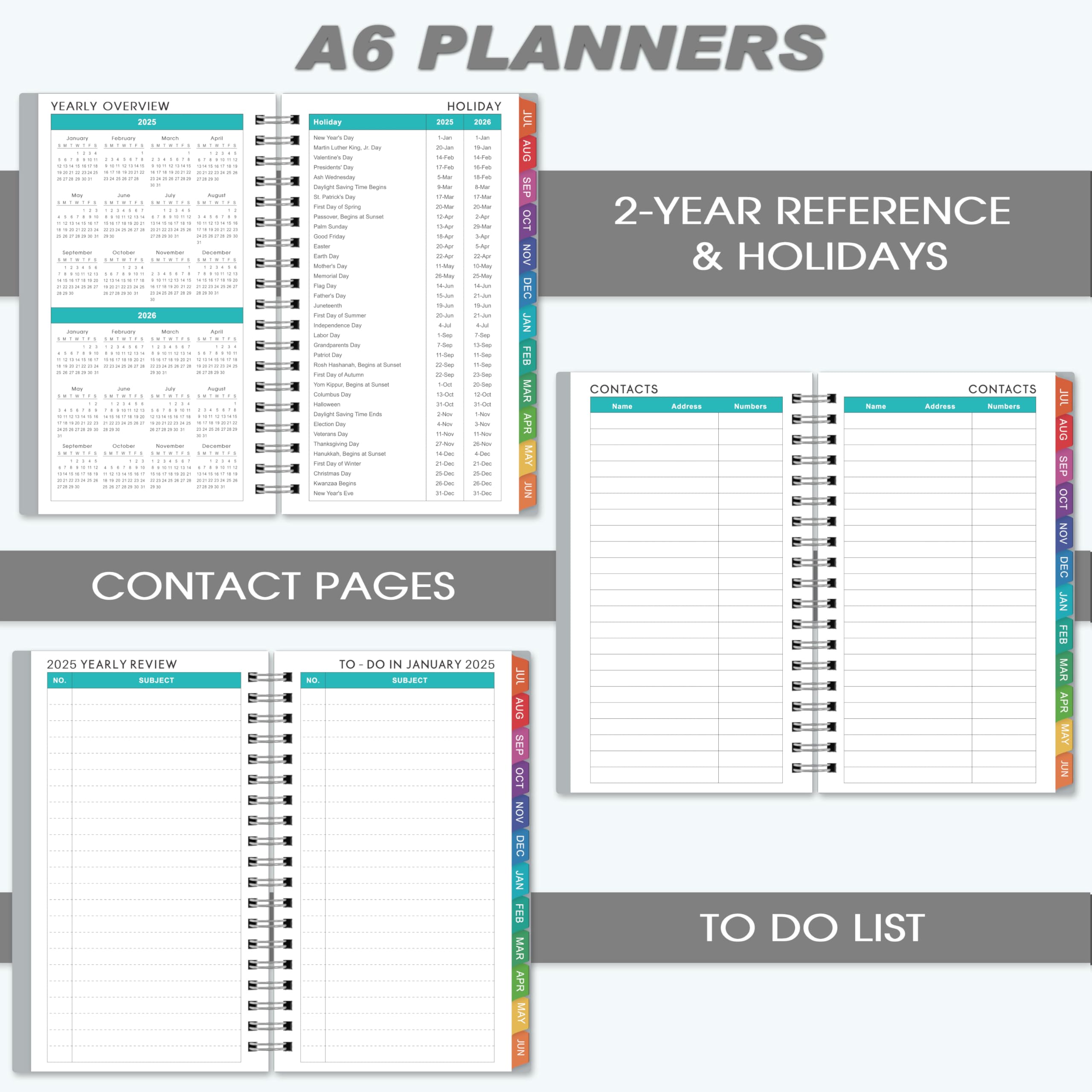2025-2026 Pocket Calendar Planner - Weekly & Monthly Organizer for Purse, Wallet & Travel | July 2025 to June 2026 | 6.8