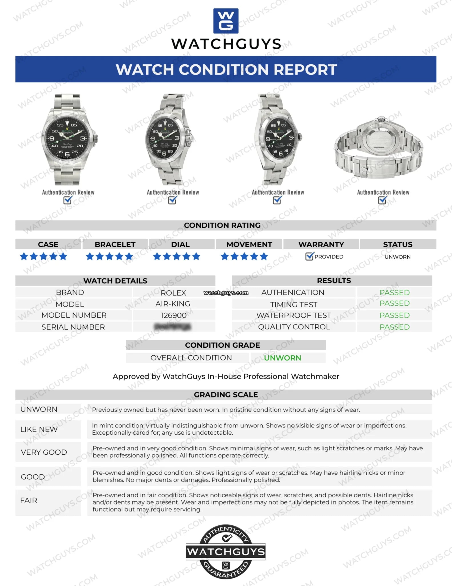 Rolex Air King 126900 Men's Watch - Black Dial Stainless Steel - Luxury Pilot Watch for Business & Travel
