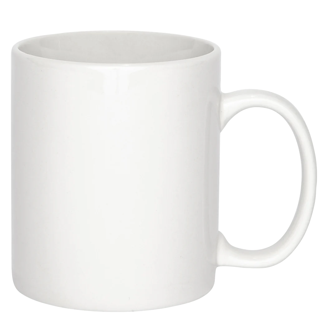 Premium 11 Oz White Ceramic Coffee Mug with Comfortable Palm Grip - Perfect for Home, Office, or Cafe Use - Bulk Pack of 36