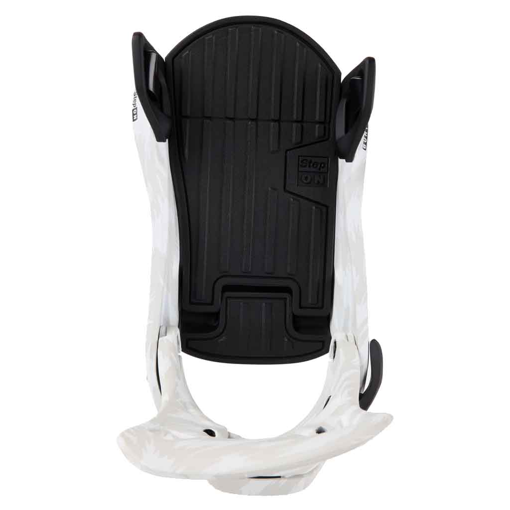 Burton 24/25 Step On Re:Flex Snowboard Bindings - Grey/White | Easy Entry System for All-Mountain Riding & Freestyle Snowboarding