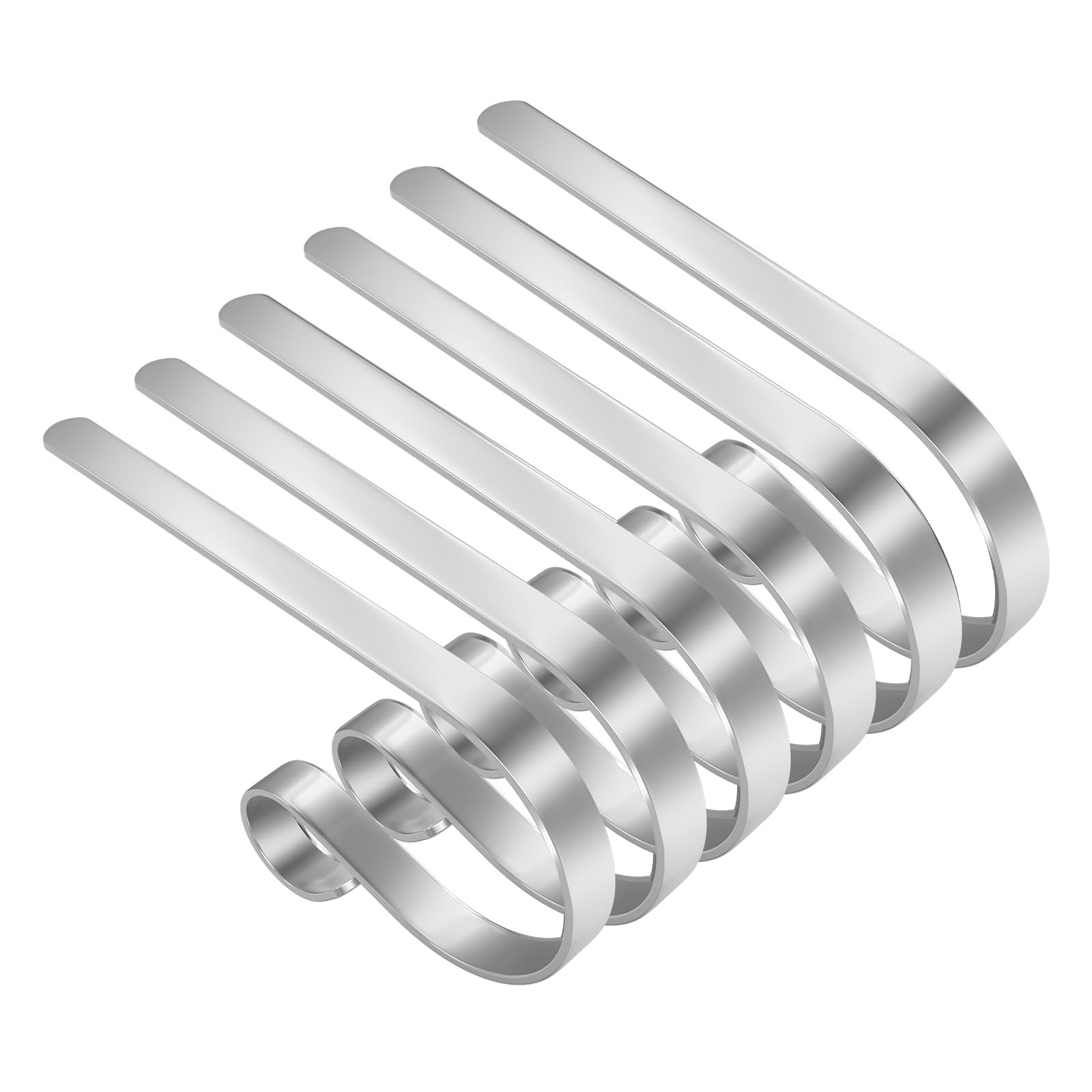 8 Pack Christmas Stocking Holders - Heavy Duty Metal Mantel Hangers for Fireplace, Holiday Decorations - Perfect for Xmas Tree, Gift Exchange & Festive Home Decor