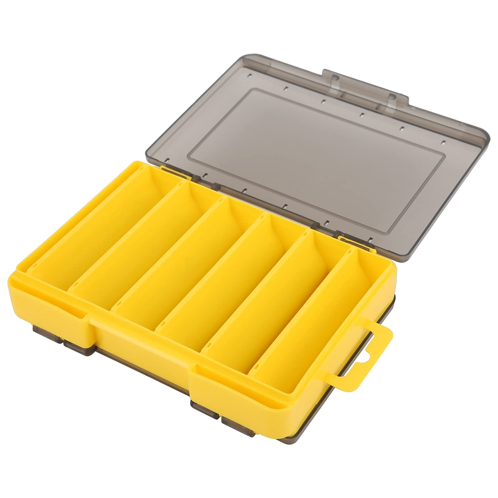 Ubersweet® Fishing Hook Storage Box - Durable Polypropylene Material for Long Service Life | Waterproof & Practical Fishing Accessories for Hooks, Lures & Tackle | Ideal for Saltwater & Freshwater Fishing Trips, Boat & Shore Fishing (Yellow)