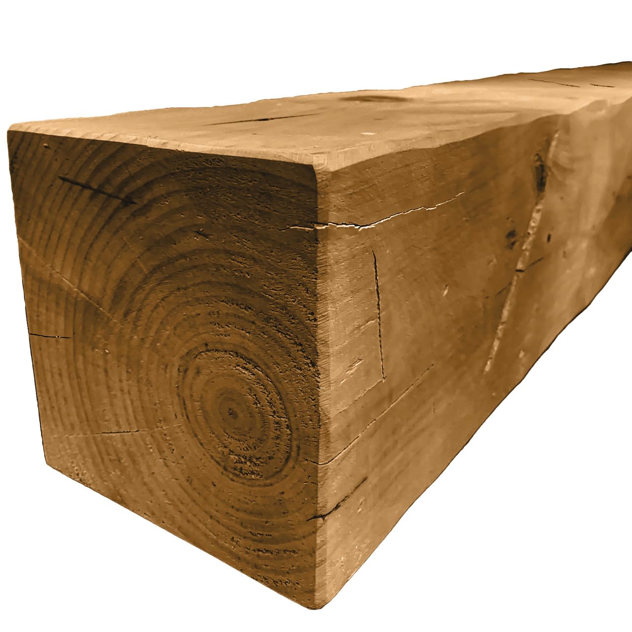 Wilson Wood Crafts Rustic Hand Hewn Barn Beam Mantel - 8x10x84 Inches, Honey Finish - Perfect for Fireplace Mantels, Shelving & Farmhouse Decor