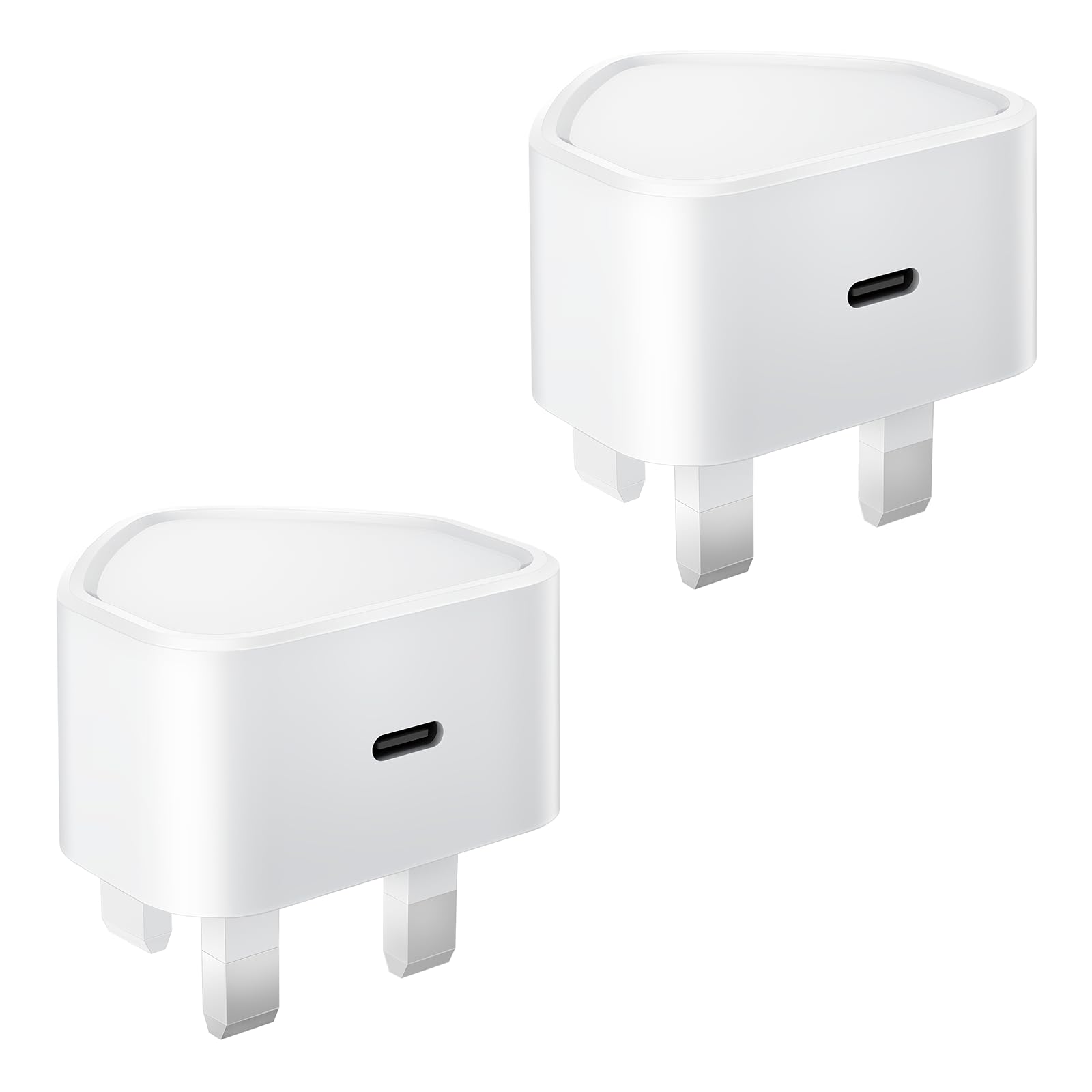 25W USB C Fast Charger Plug 2-Pack - PD 3.0 Wall Charger Adapter for iPhone 16/15/14/13/12/11 Pro Max/XS/XR, iPad, Samsung Galaxy - Quick Charge for Home, Office & Travel