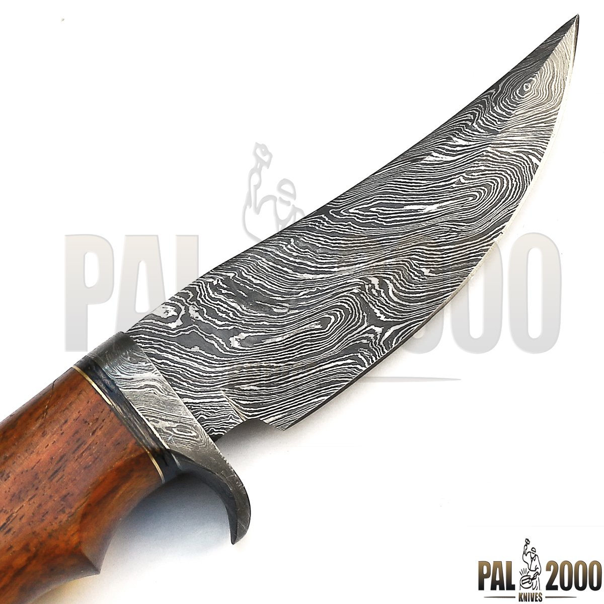 Premium Handmade Damascus Steel Hunting Knife - PAL 2000 HUN-9104 Custom Knife with Leather Sheath | Outdoor Survival, Camping & Bushcraft Essential