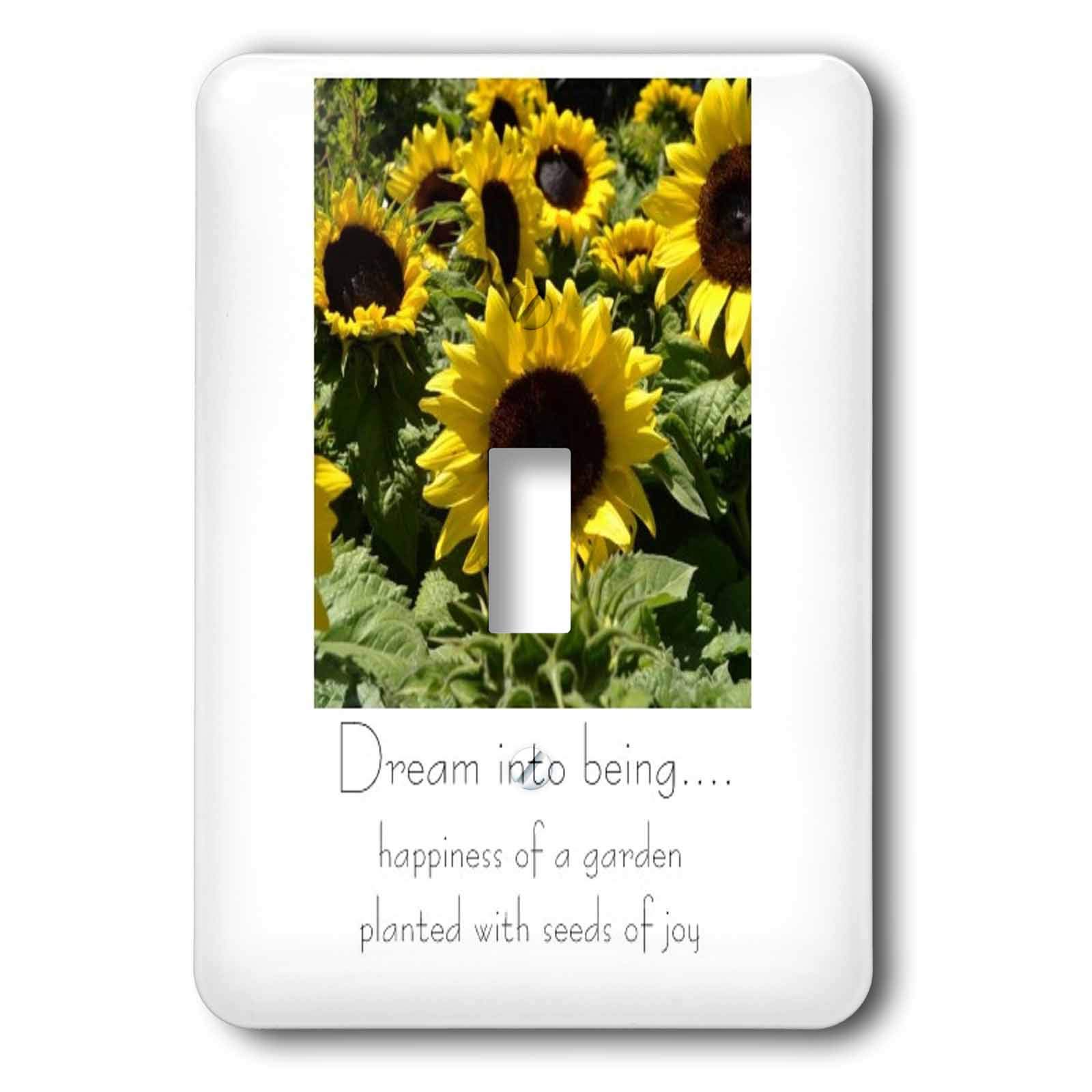 3dRose LLC lsp_23705_1 Sunflower Seeds of Joy Single Toggle Switch - Decorative Light Switch Cover for Kitchen, Bedroom, and Office Decor