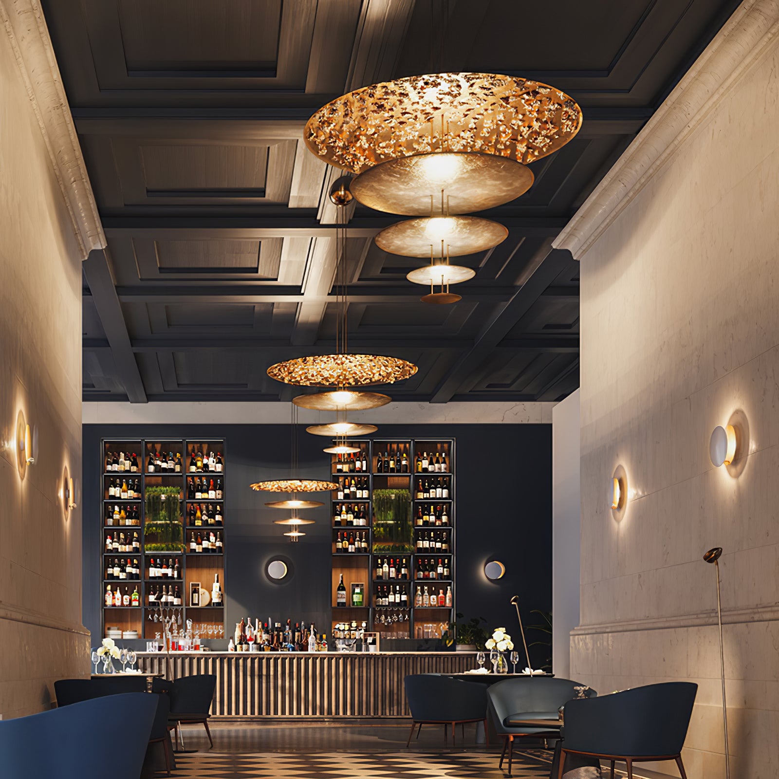 Modern Machine Chandelier - Industrial Style Ceiling Light Fixture for Dining Room, Living Room & Bedroom | Vintage Edison Bulb Pendant Lighting