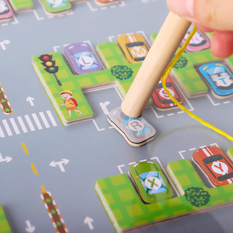 Magnetic Alphabet Maze Board - ABC Learning Toys for Toddlers Ages 3-5 | Montessori Fine Motor Skills Educational Toy | Perfect Gift for 3 4 5 Year Old Boys & Girls | Great for Preschool Classroom & Homeschool Learning Activities