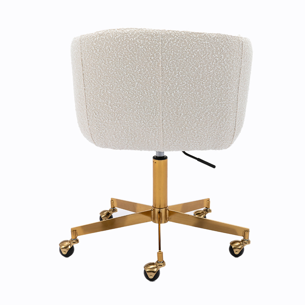 Avalon Boucle Office Chair - Ergonomic Modern Upholstered Desk Chair with Adjustable Height for Home & Office Workspace - Perfect for Remote Work, Study, and Gaming