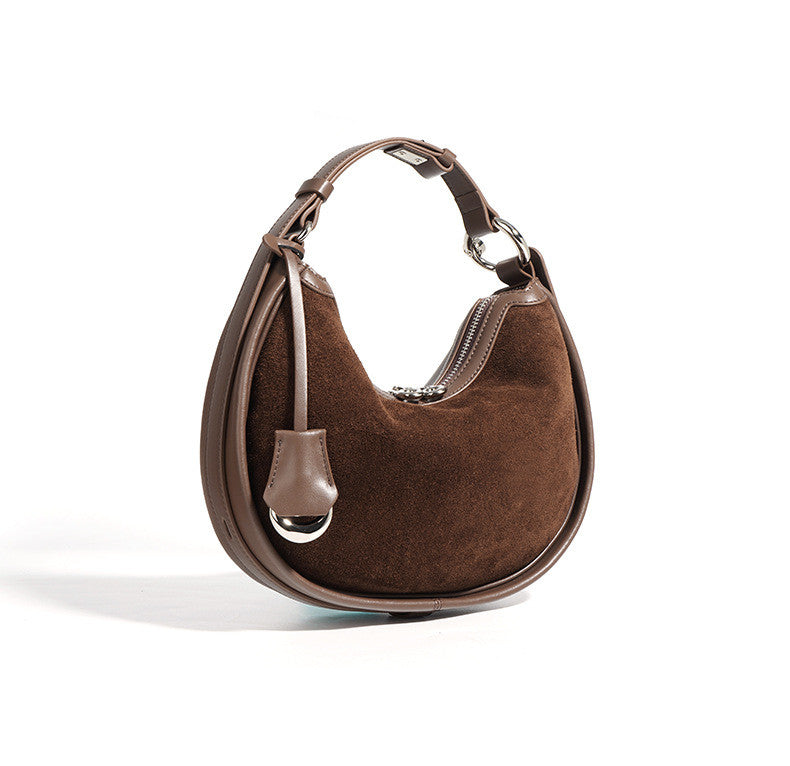 Stylish Leather Half Moon Crossbody Bag for Women - Trendy Boho Shoulder Purse - Perfect for Date Nights, Travel & Everyday Use