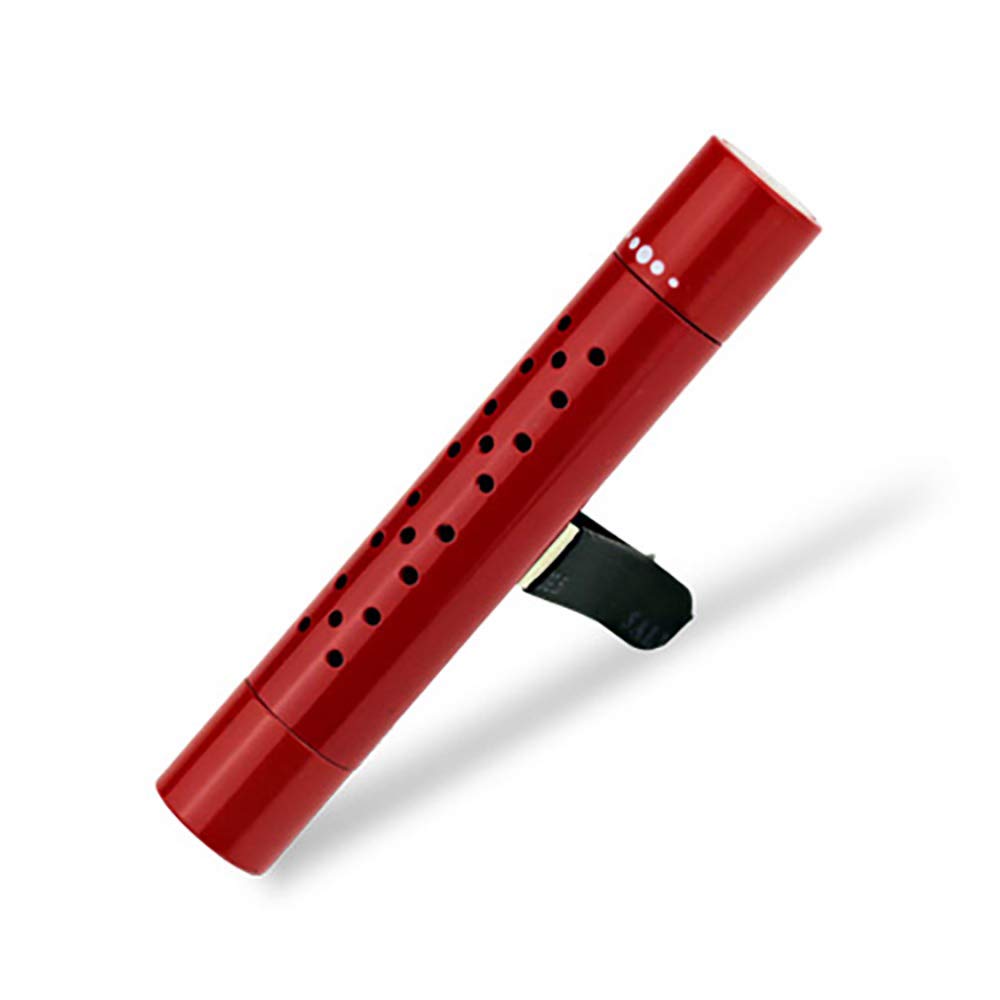 Premium Car Air Freshener Vent Clip - 5 Refillable Aromatherapy Sticks (Red) | Long-Lasting Fragrance for Cars, Trucks & SUVs | Ideal for Commuting, Road Trips & Rideshare Vehicles