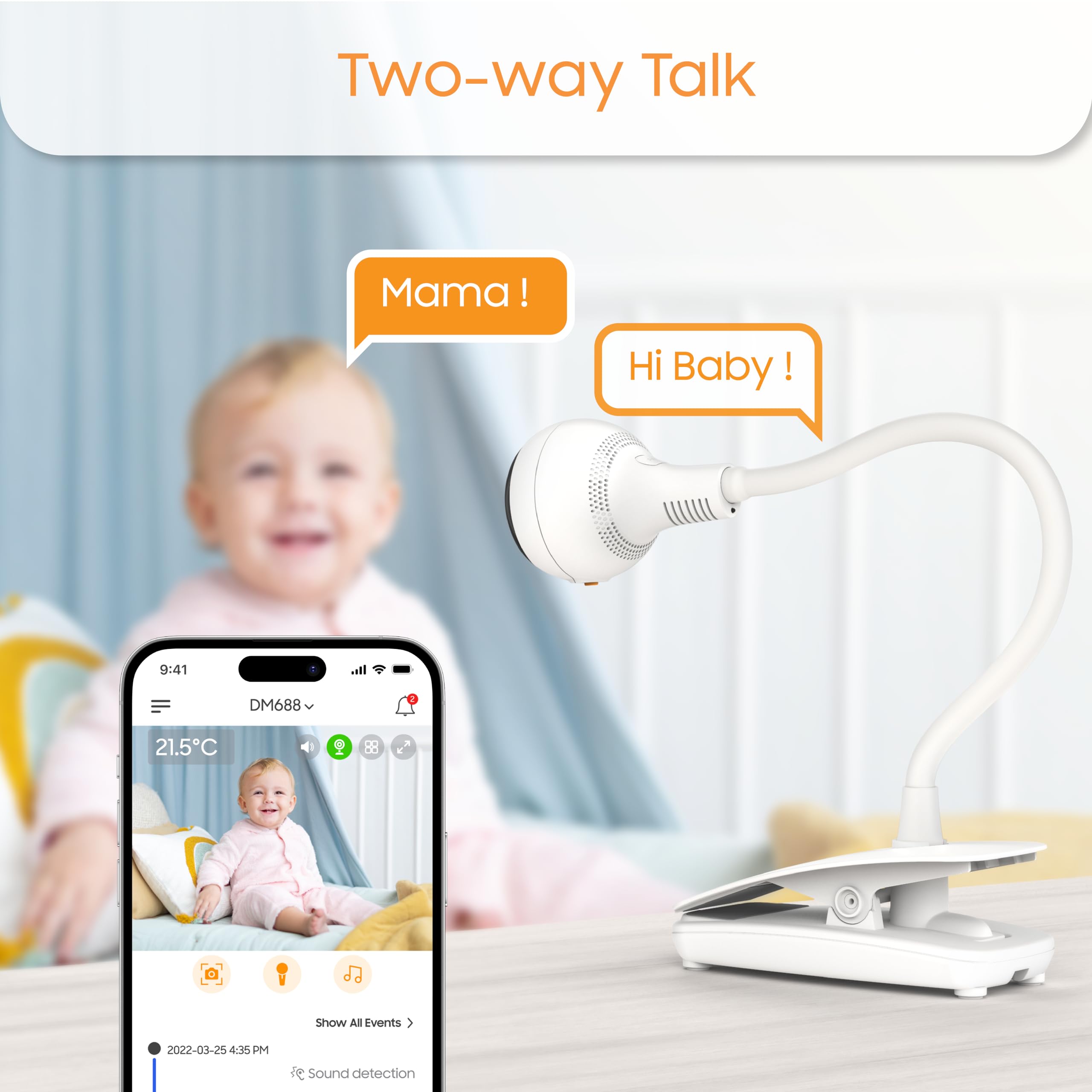 CHILLAX Giraffe Pro Max Portable Baby Monitor with 1080p HD Camera - 5