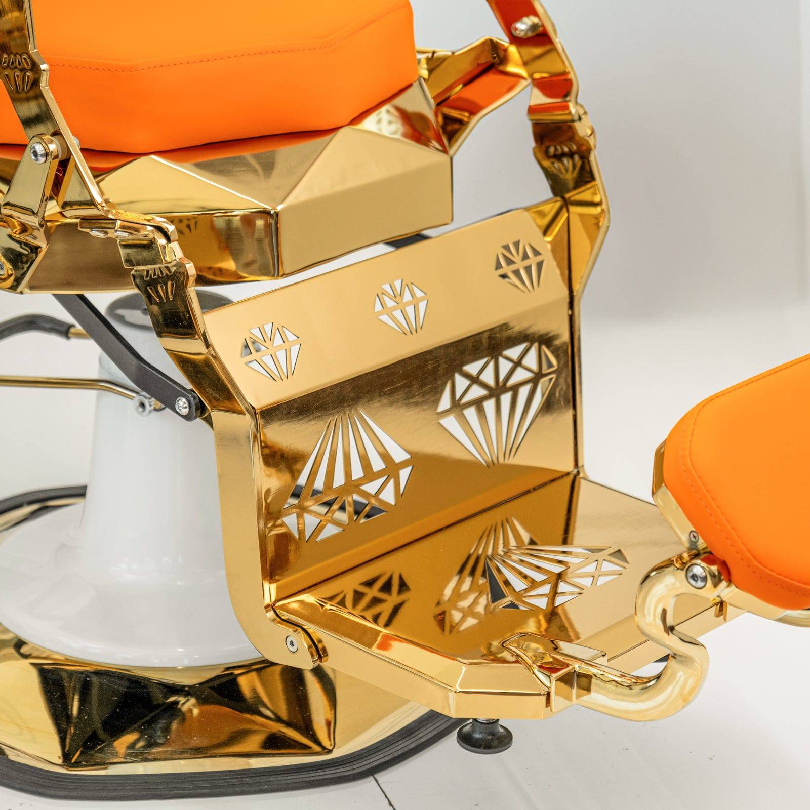 Professional LEON Barber Chair for Salon & Home Use - Heavy Duty Hydraulic Styling Chair with Adjustable Height & Reclining Backrest - Perfect for Haircuts, Styling & Shaving