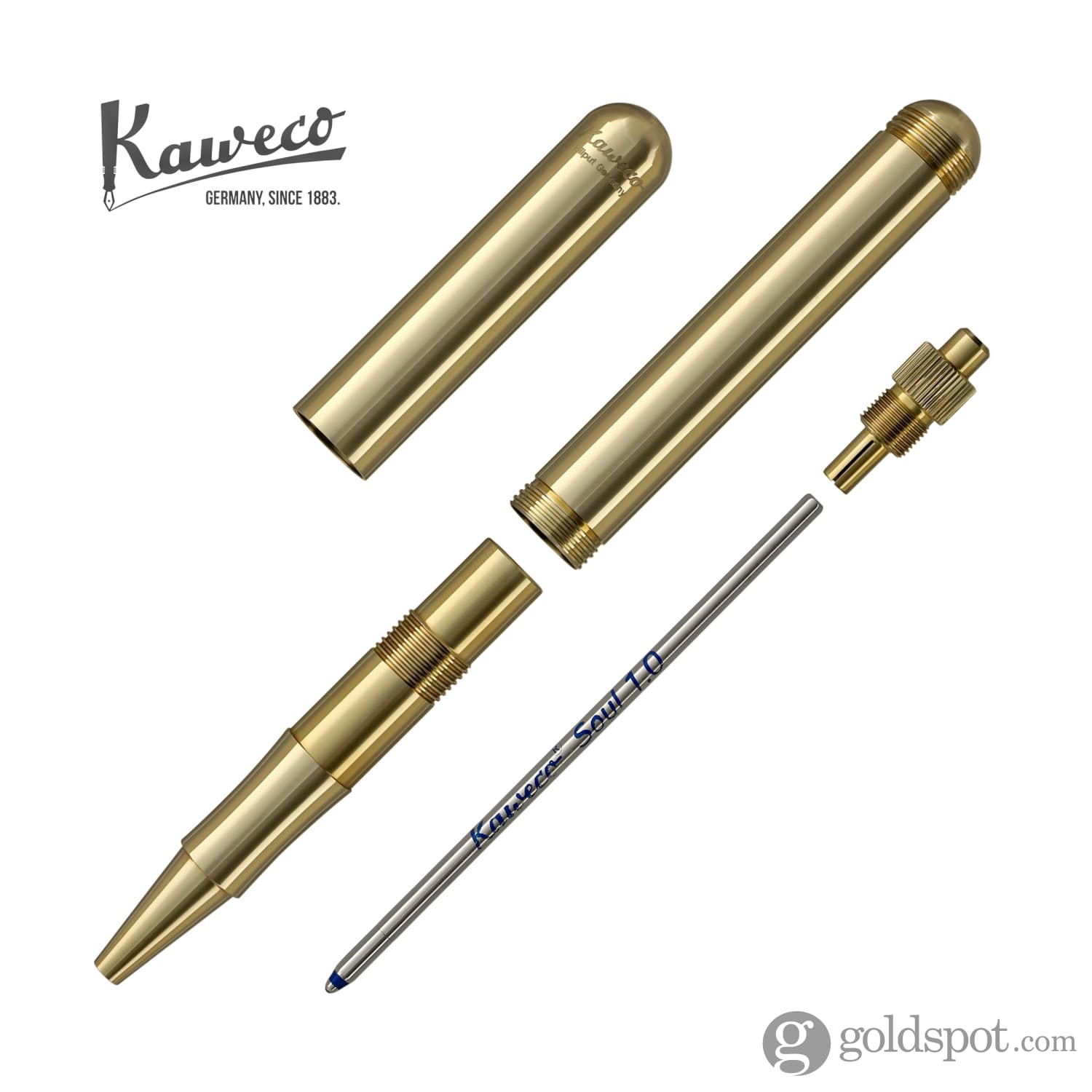 Kaweco Liliput Brass Capped Ballpoint Pen - Premium Pocket-Sized Writing Tool for Everyday Carry, Journaling & Gifts