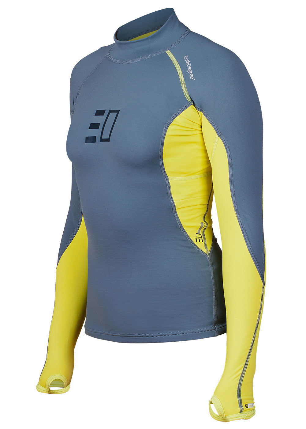 Enth Degree Women's Bombora Long Sleeve Polyfleece Rash Guard - UPF 50+ Sun Protection, Quick-Dry Swim Shirt for Surfing, Swimming & Outdoor Activities