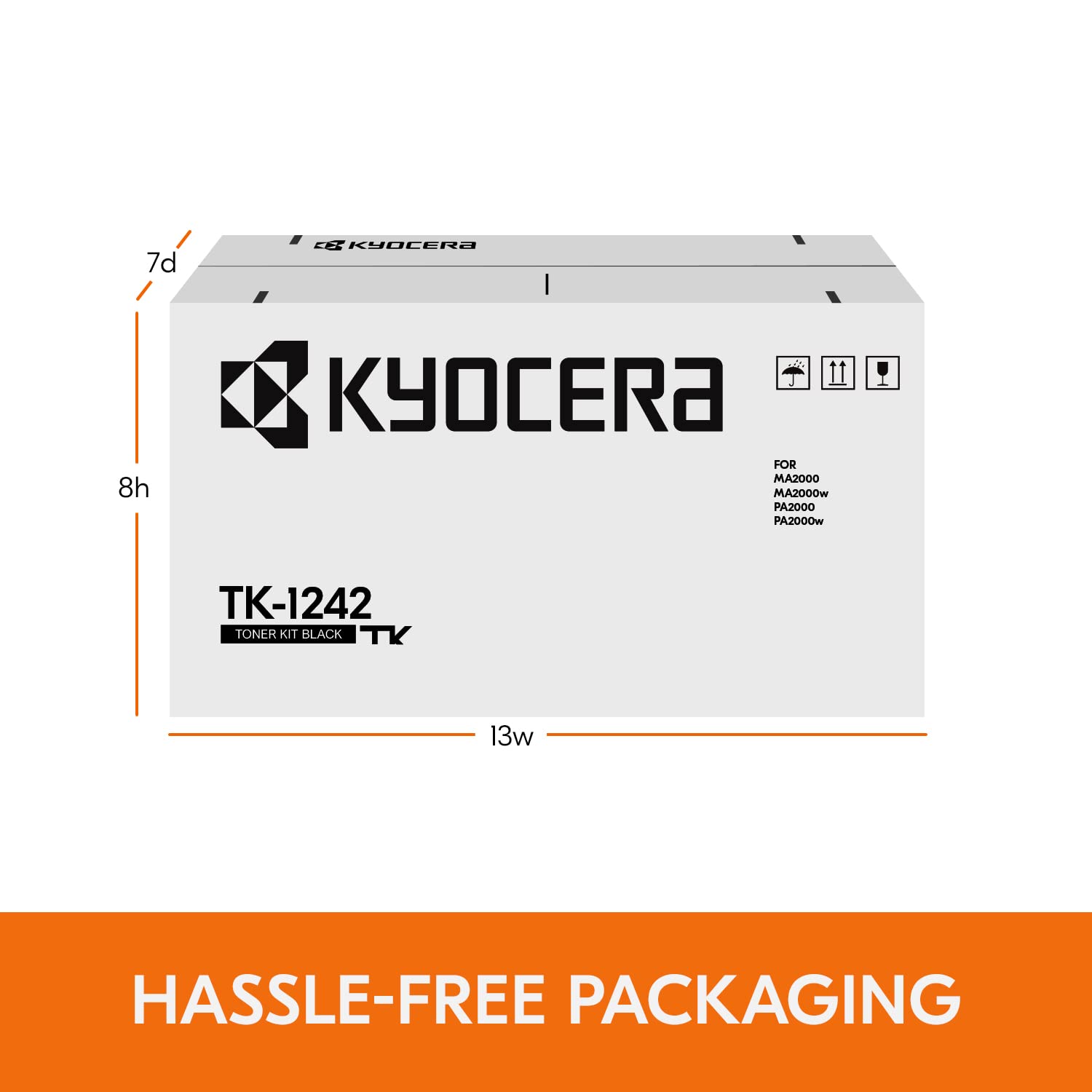 KYOCERA Genuine TK-1242 Black Toner Cartridge - Compatible with MA2000w, MA2000, PA2000w, PA2000 Laser Printers (1T02Y80UX0) - Perfect for Office Printing & High-Volume Documents
