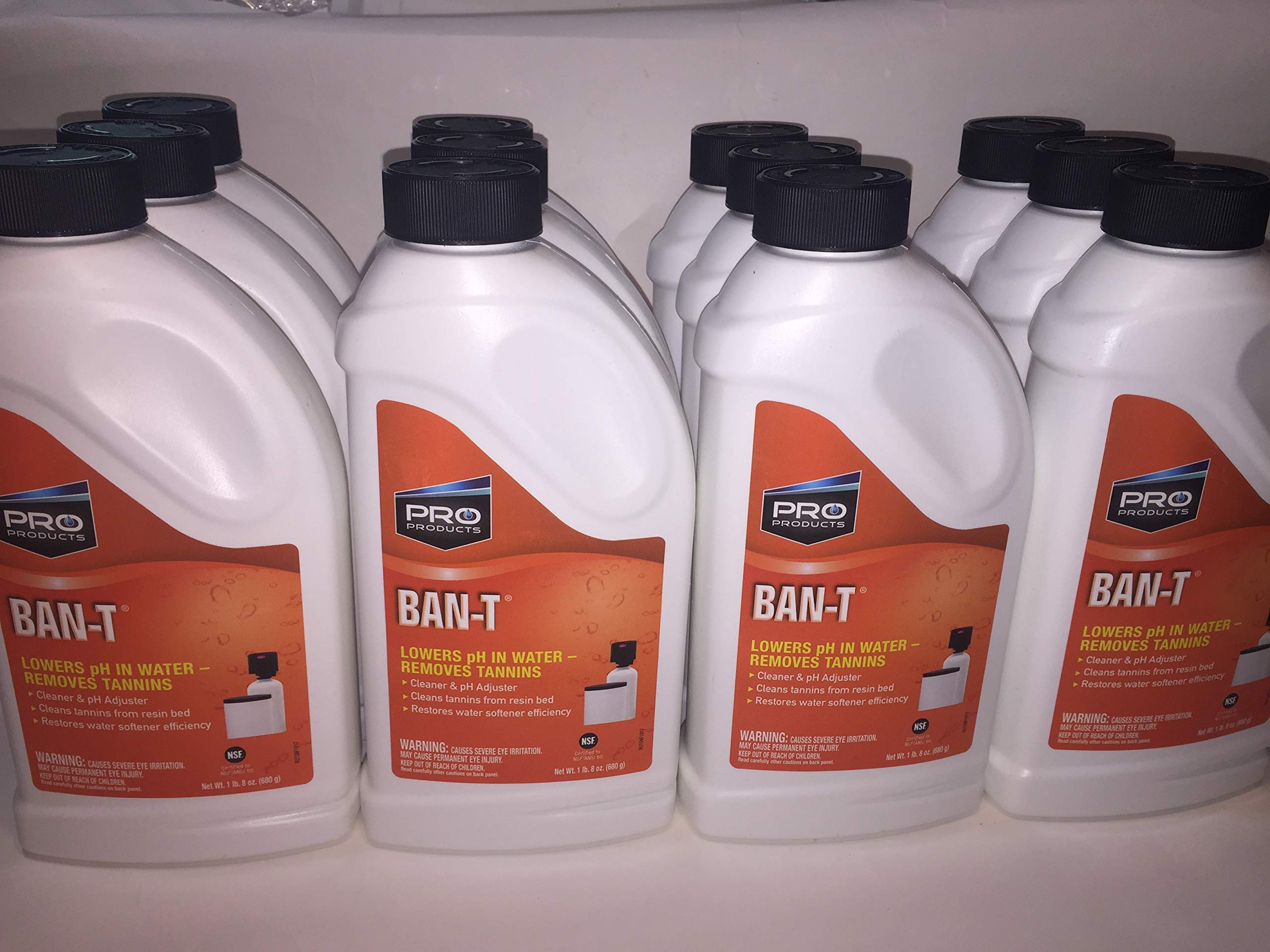 12-Pack Ban-T Citric Acid Water Softener - Iron Remover, Alkaline Neutralizer & Cleaner (1.5 lb Bottles) - Perfect for Laundry, Dishwashing & Household Cleaning