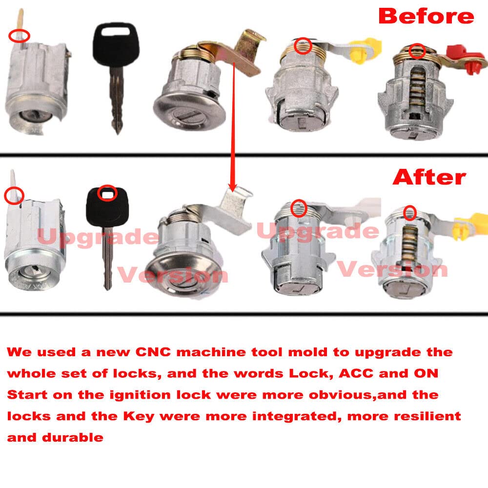 Toyota Pickup Truck Ignition Door Locks & Gas Lock with 2 Keys (1992-1995) - Replacement Car Lock Set for Enhanced Vehicle Security & Theft Protection