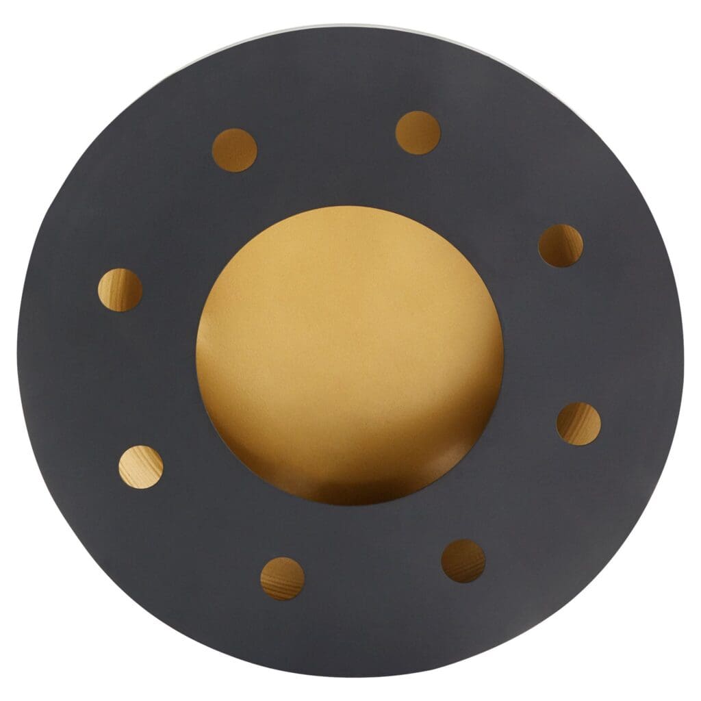 Cyan Design 11520 Naktis Bowl - Black & Brass Decorative Serving Bowl for Dining Table, Kitchen Counter, or Home Decor Centerpiece