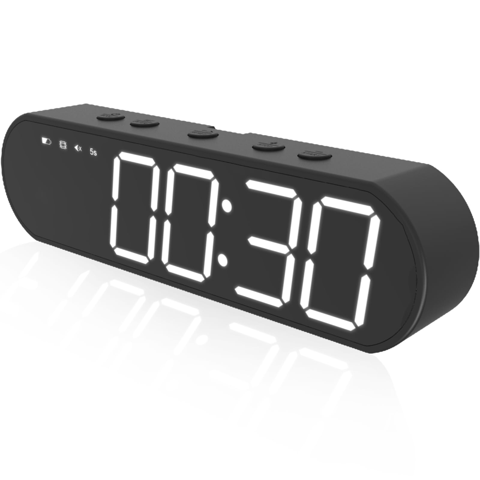 Rechargeable Gym Timer with 120DB Loud Alarm & Silent Mode - Built-in Magnet & Hook for Boxing, HIIT, Tabata, EMOM - Portable Interval Training Timer for Fitness, Yoga & Workouts - Perfect for Home Gyms & Outdoor Training