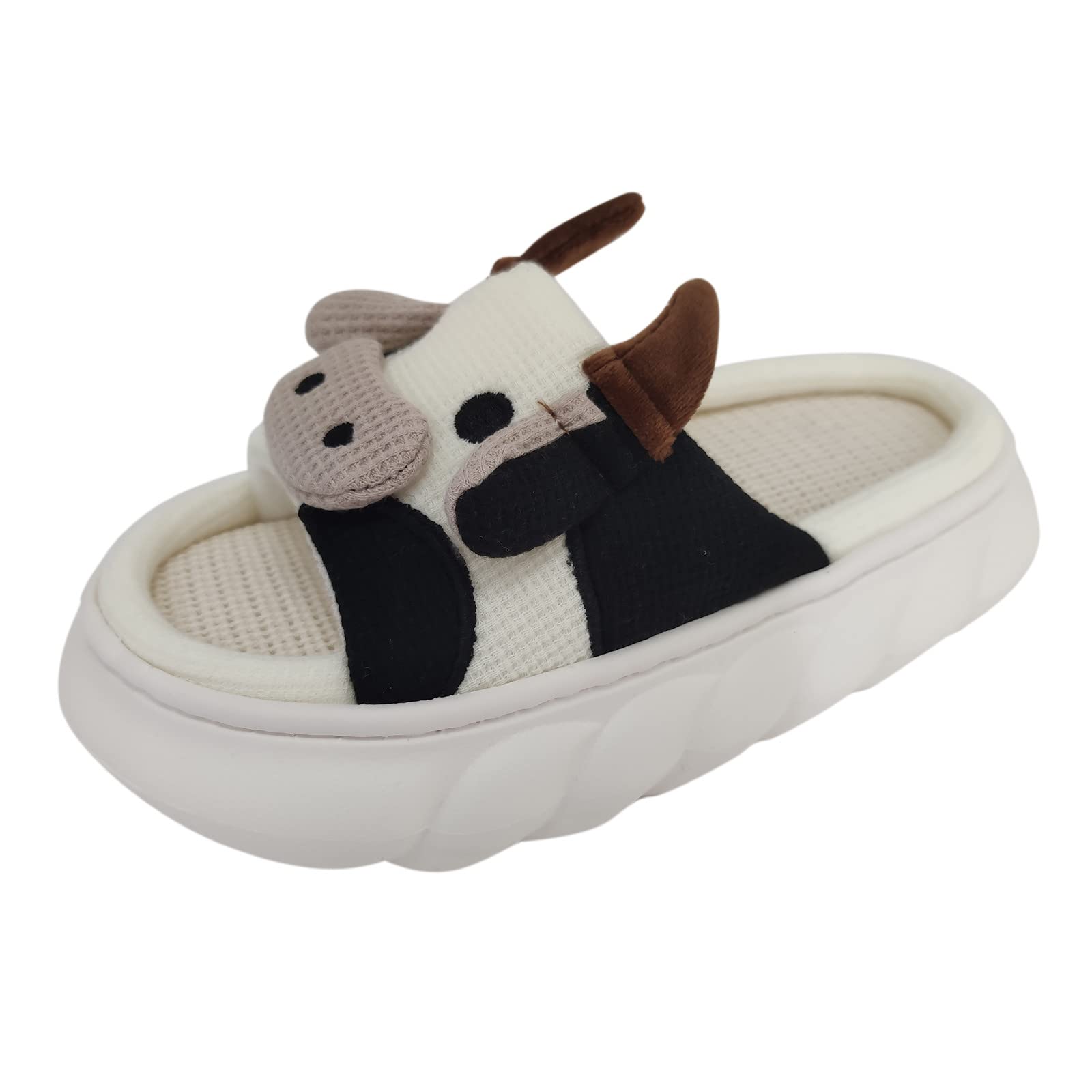 **Men's & Women's Soft Cotton Linen Slippers - Indoor Comfort with Cute Cartoon Design - Perfect for Home, Lounge & Relaxation**