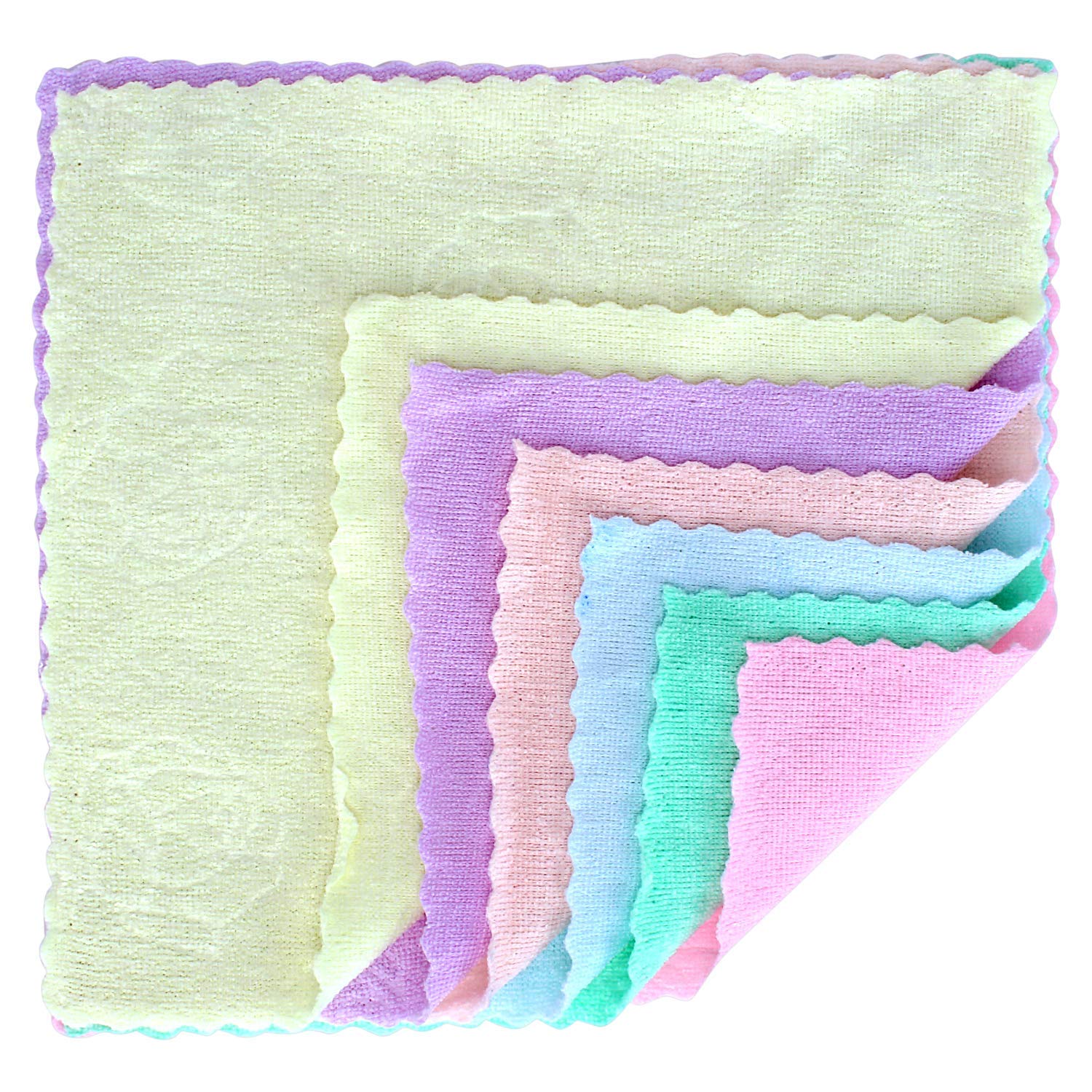 Super Gelingen 12-Piece 100% Cotton Soft Face Towel Set - Multicolor | Gentle & Absorbent for Daily Skincare, Makeup Removal, Gym & Travel
