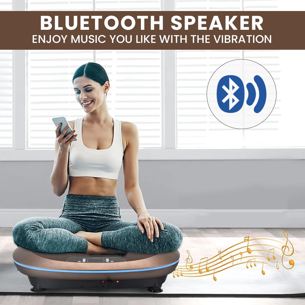 EILISON 4D Vibration Plate Exercise Machine with 3 Powerful Silent Motors - Oscillation, Linear & Pulsation Modes for Home Workout - Full Body Vibration Platform for Weight Loss, Muscle Recovery & Toning - Perfect for Home Gym, Physical Therapy & Fitness Enthusiasts