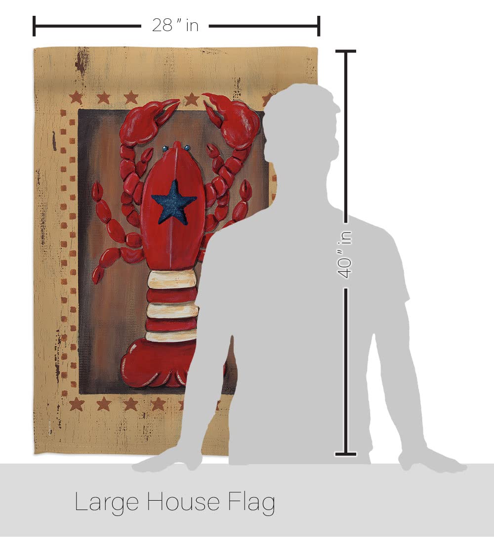 Patriotic Lobster Coastal Flag Set 28x40