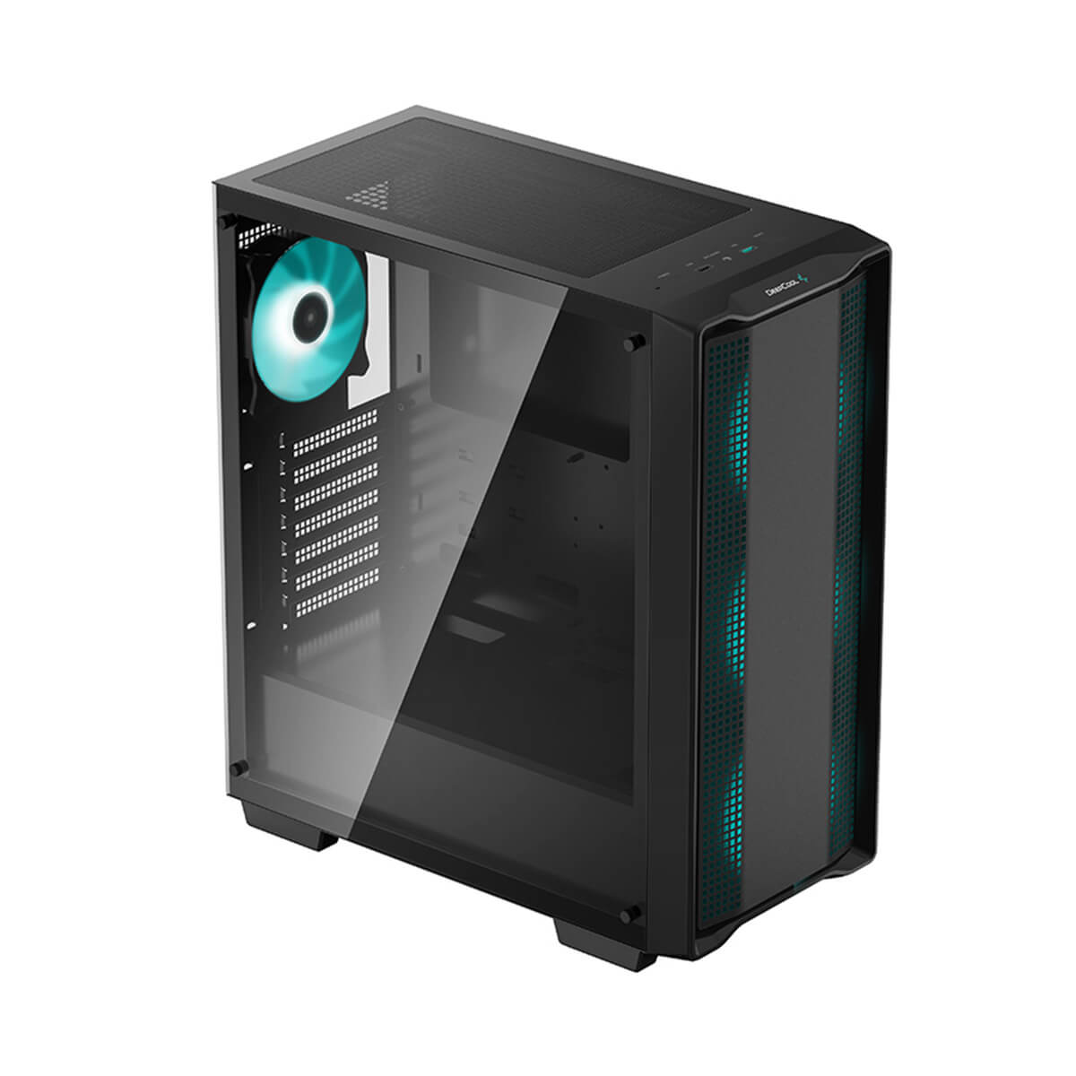 Deepcool CC560 V2 Mid Tower Computer Case with Tempered Glass Side Panel - Black | High Airflow PC Gaming Case for Home & Office Use