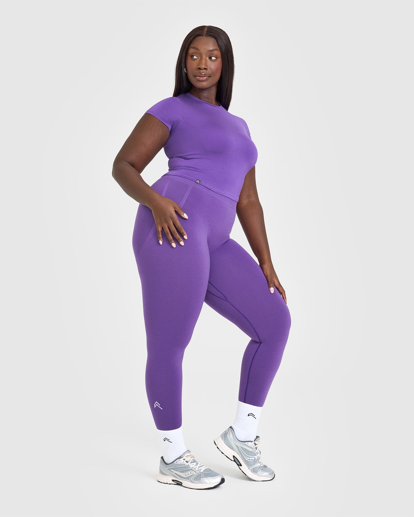 Mellow™ Soft Mid Short Sleeve T-Shirt for Women - Comfortable Casual Tee in Iris Purple | Perfect for Everyday Wear, Outings & Lounge