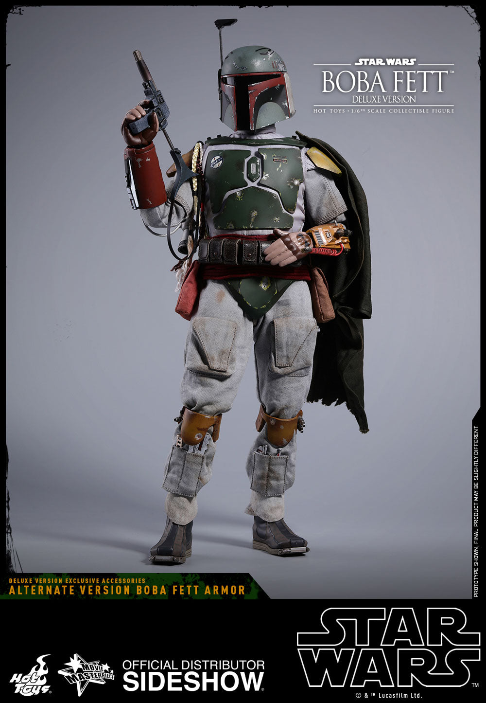 Hot Toys Star Wars Episode V: The Empire Strikes Back Boba Fett Deluxe Version 1/6 Scale Collectible Figure - Perfect for Display, Star Wars Merchandise Collection, and Gift for Fans