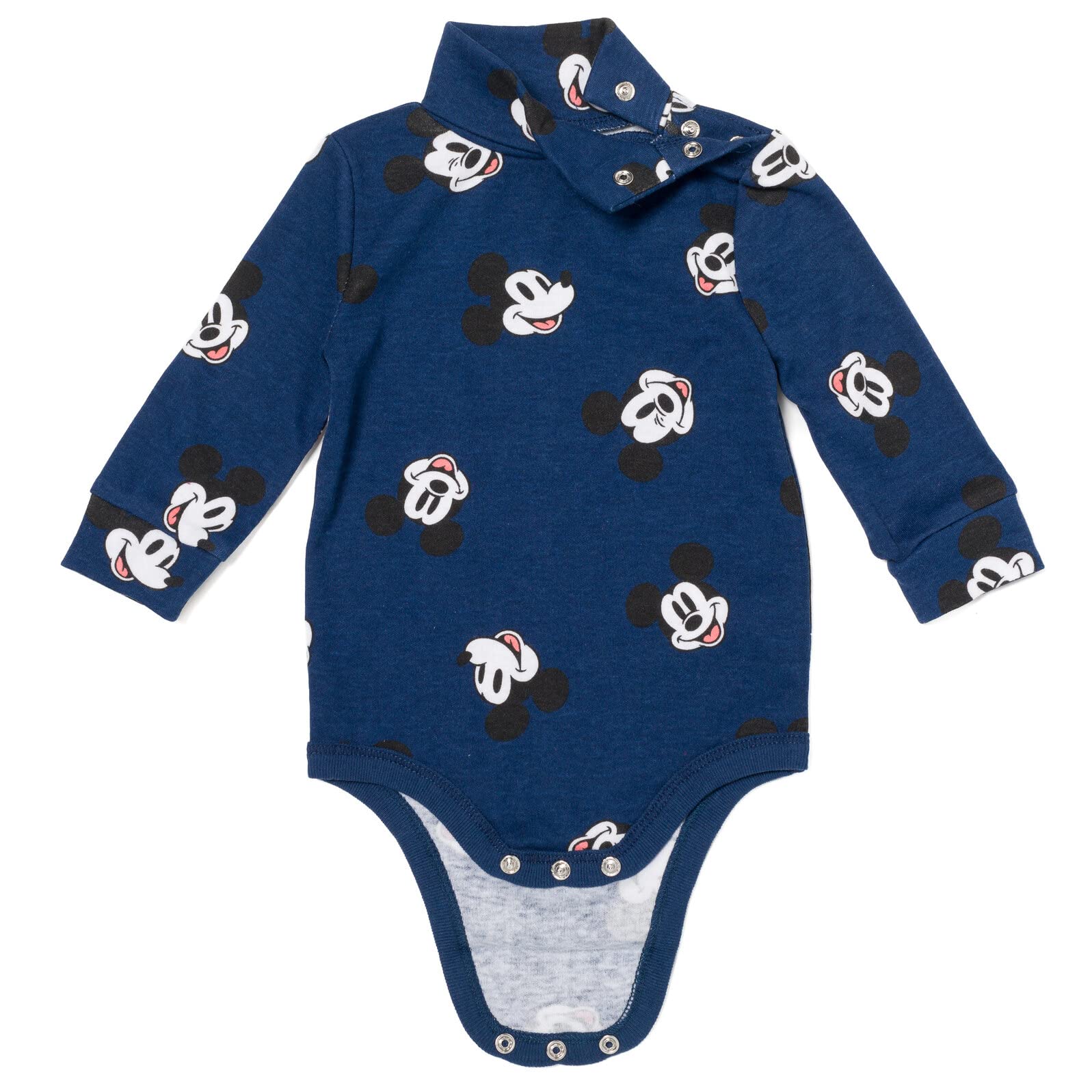 Disney Lion King Mickey Mouse & Simba Baby 2-Pack Turtleneck Bodysuits for Newborn to 12 Months - Soft Cotton Onesies for Boys & Girls, Cute Disney Outfits for Family Photos & Daily Wear