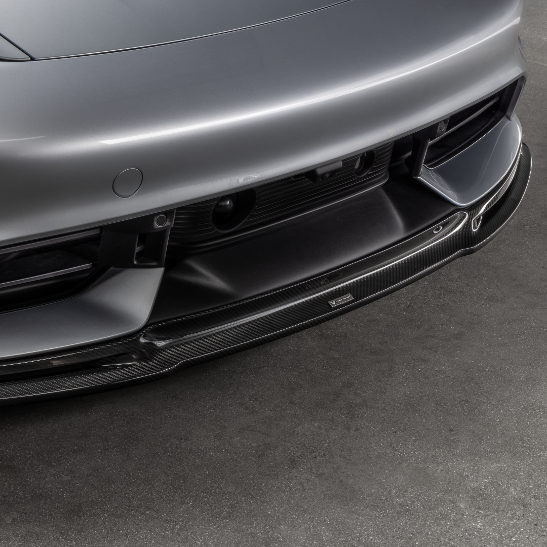 Porsche Taycan Turbo/Turbo S GW9 Front Bumper Lip Spoiler - Carbon Fiber Body Kit for Enhanced Aerodynamics & Sporty Look - Perfect for Racing & Car Shows