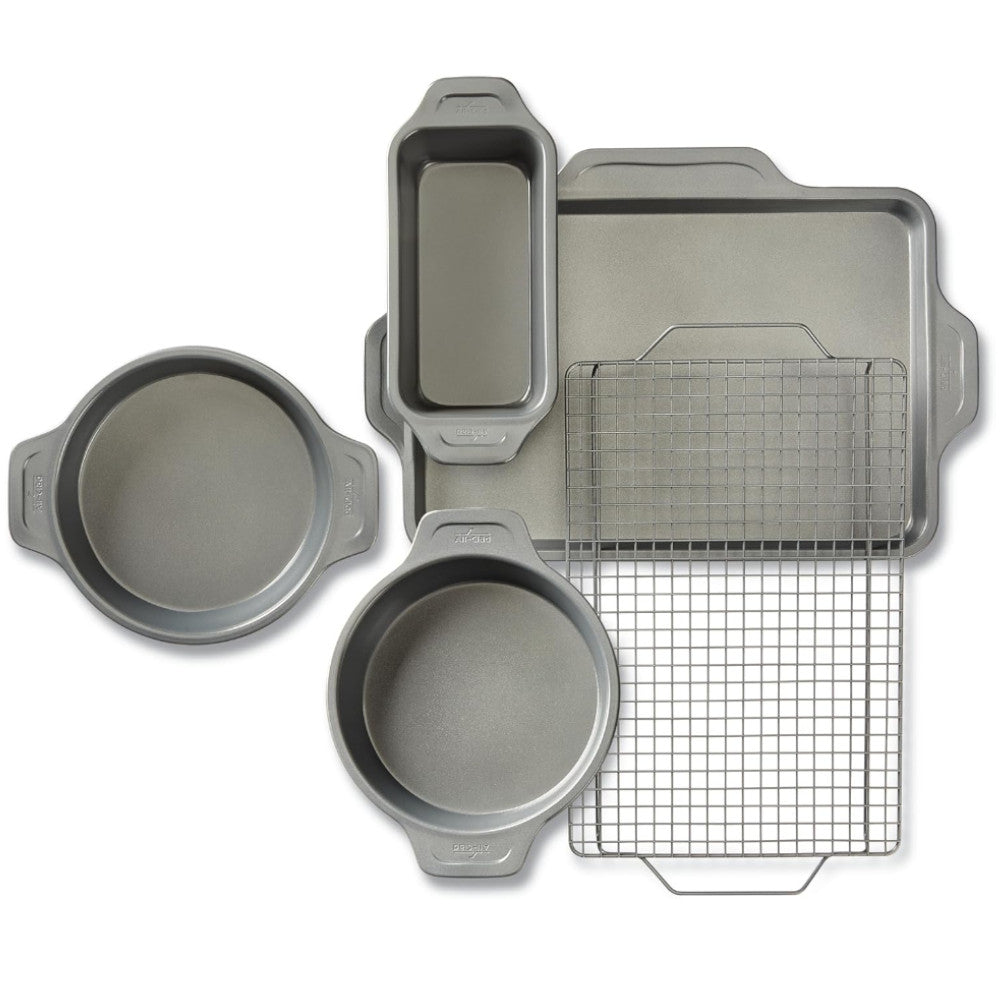 ALL CLAD J2575S64 Professional Nonstick Bakeware Set - 5-Piece Baking Kit for Cakes, Cookies & Bread | Perfect for Home Bakers & Holiday Baking