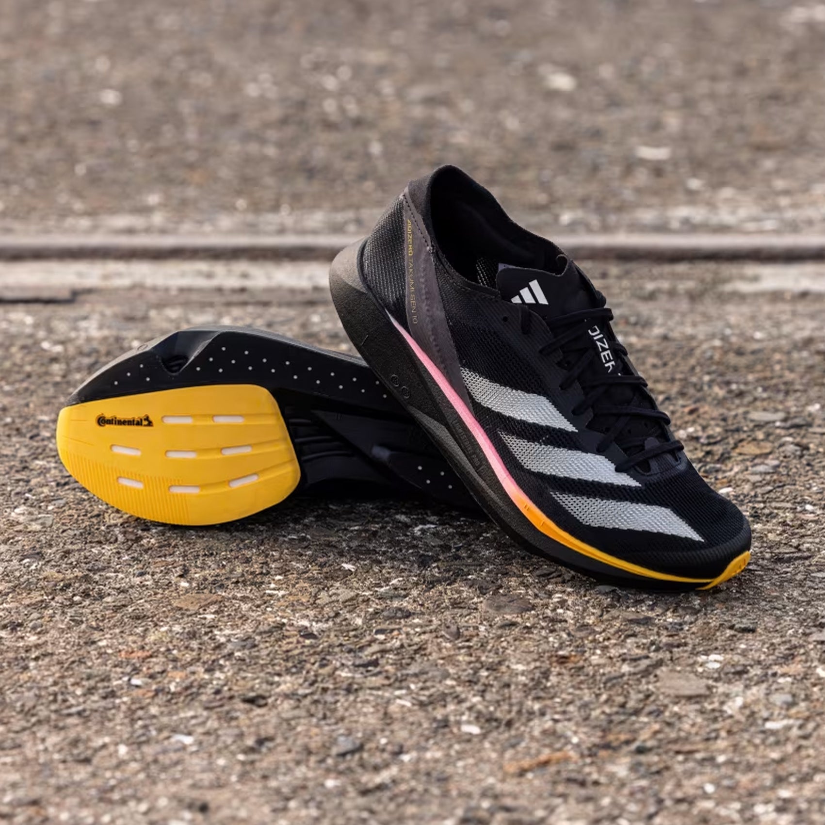 Men's Adidas Adizero Takumi Sen 10 Running Shoes - Lightweight Performance Sneakers for Marathon & Road Racing | Perfect for Competitive Runners & Speed Training