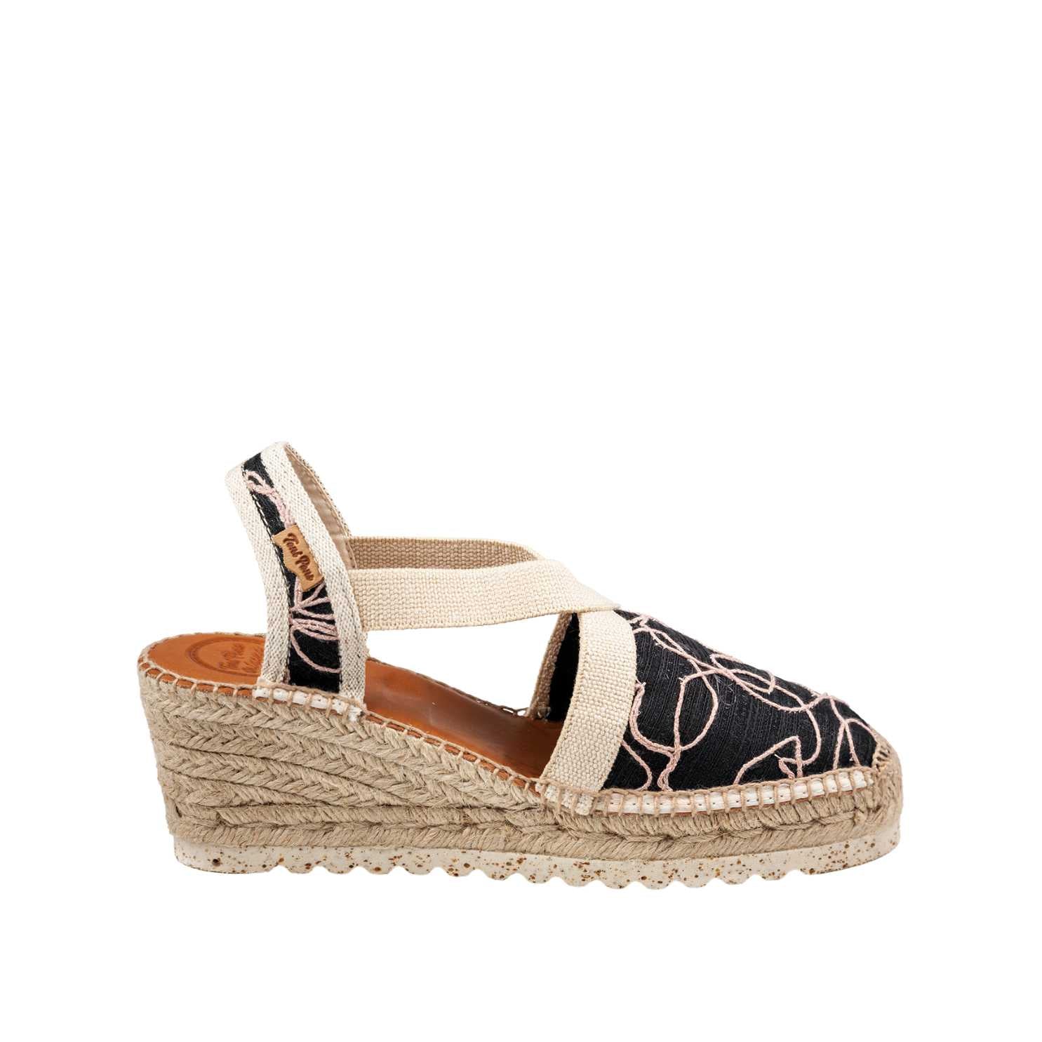 Women's Embroidered Wedge Espadrille Shoes - Terra TA - Comfortable Summer Sandals for Beach, Vacation & Casual Outings