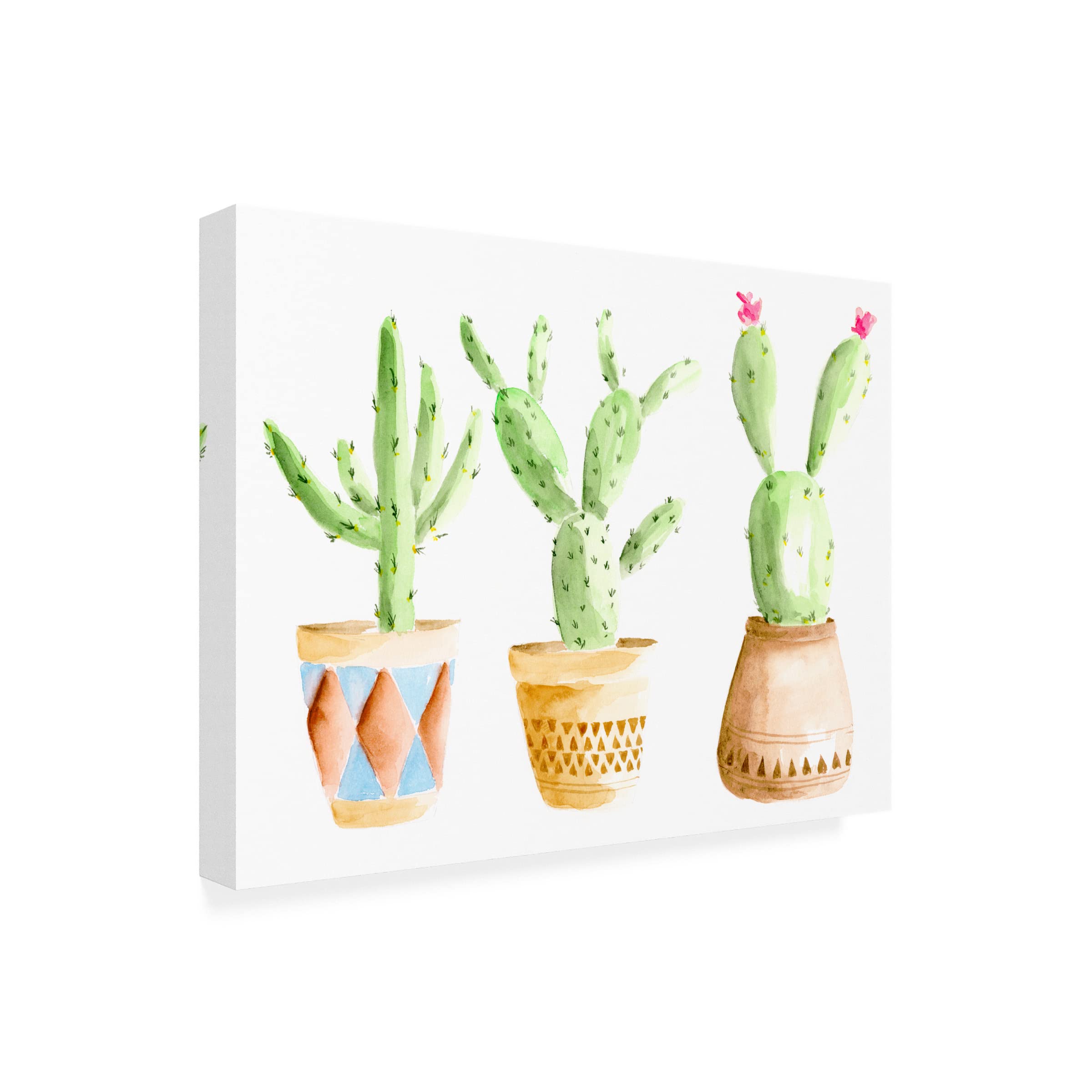 Regina Moore 'Patterned Pots I' Canvas Wall Art - Modern Home Decor for Living Room, Bedroom & Office - Trademark Fine Art