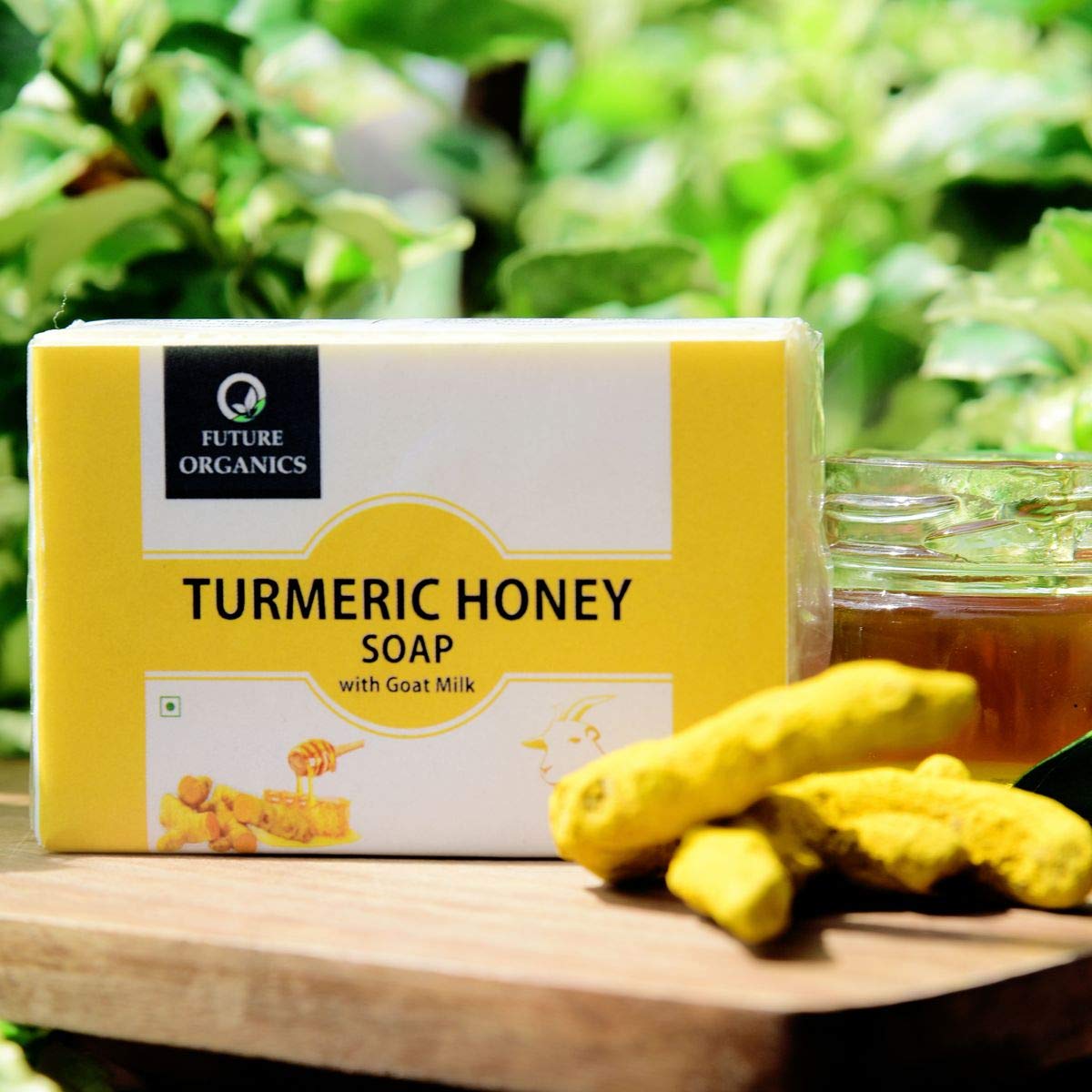 Future Organics Turmeric Honey & Goat Milk Bathing Body Soap - Pack of 2 (100g Each) | 100% Pure Natural Herbal Ingredients | Moisturizing & Exfoliating for Dry Skin | Perfect for Spa Day & Relaxing Bath Time
