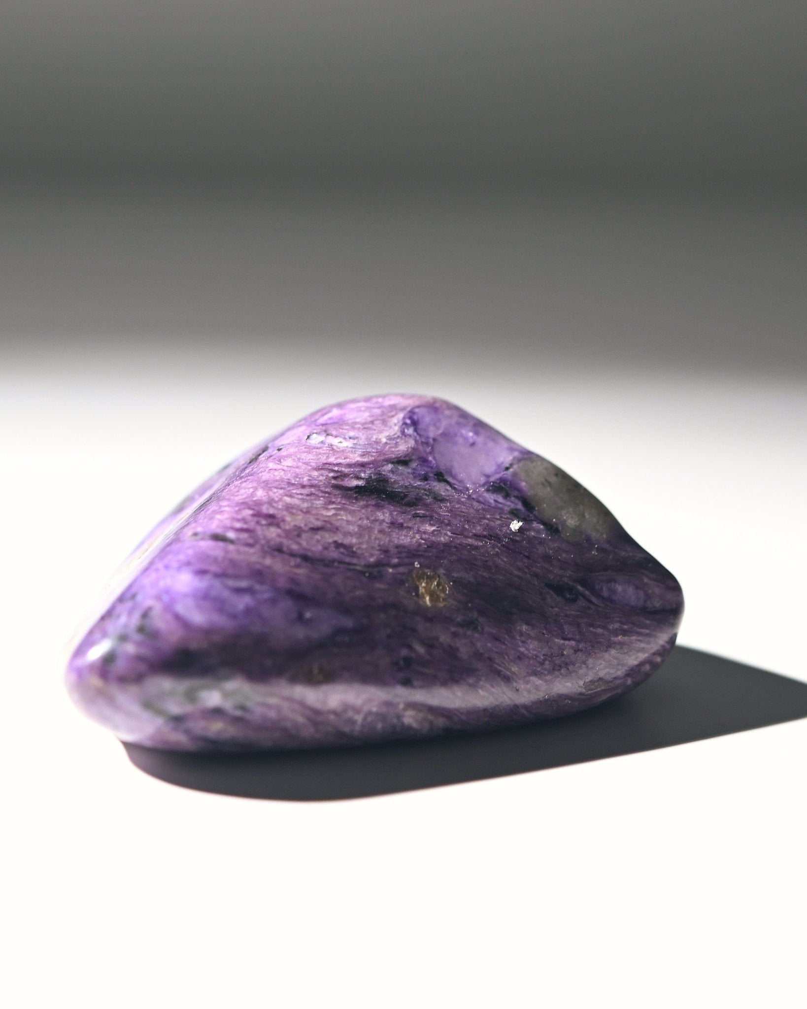 Natural Charoite Freeform Stone - 3 Inch Healing Crystal for Meditation, Reiki & Home Decor | Spiritual Energy & Stress Relief