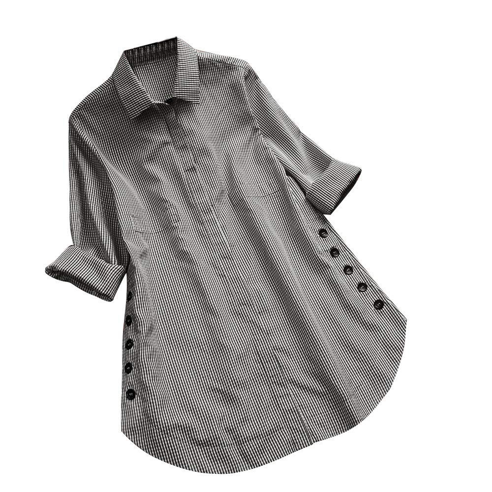 Women's Plus Size Long Sleeve Lattice Button Down Blouse - Loose Fit Casual Tops for Women | Perfect for Office, Date Night & Everyday Wear