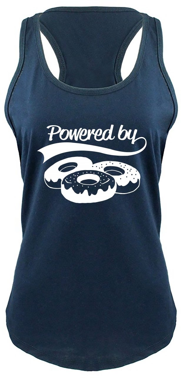 Funny Women's Donut-Themed Racerback Tank Top - Perfect for Gym, Yoga & Casual Wear