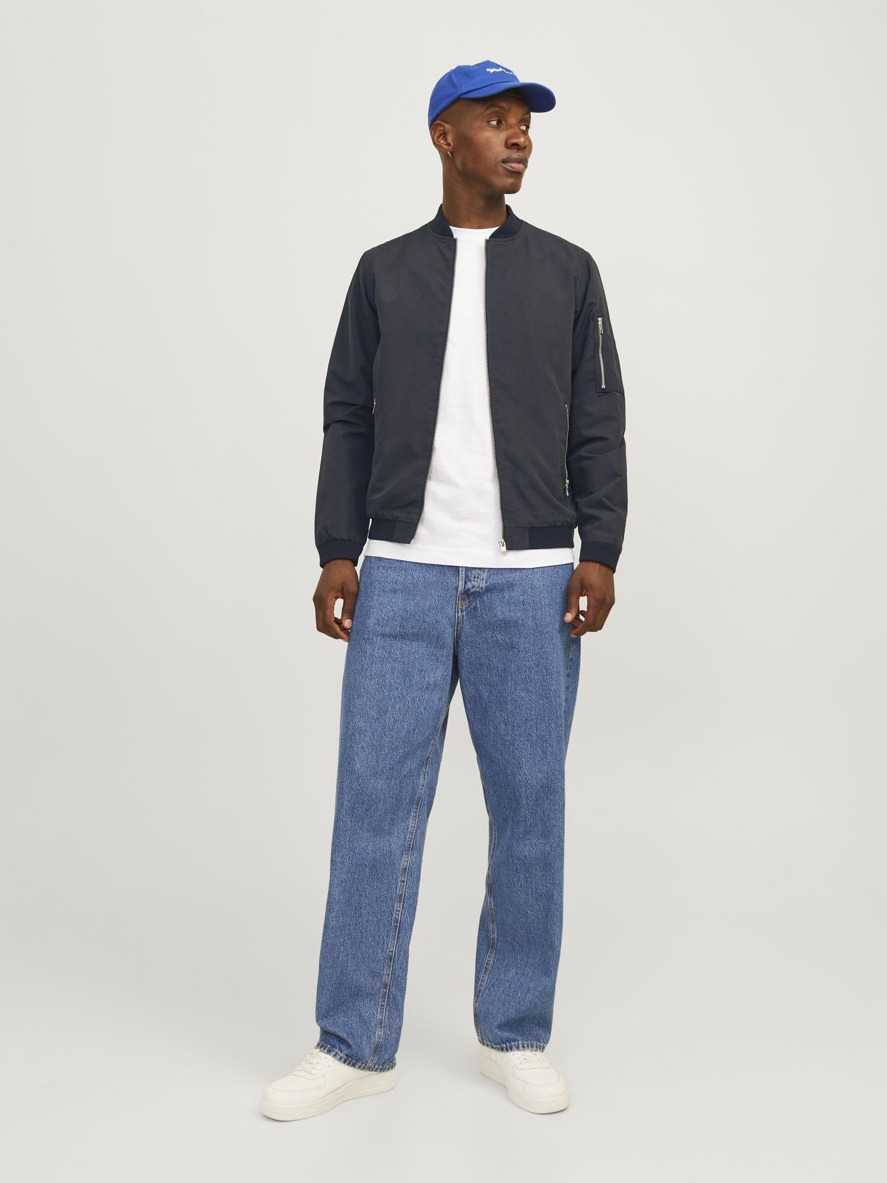 JACK & JONES Men's Plus Size Bomber Jacket for Casual Wear