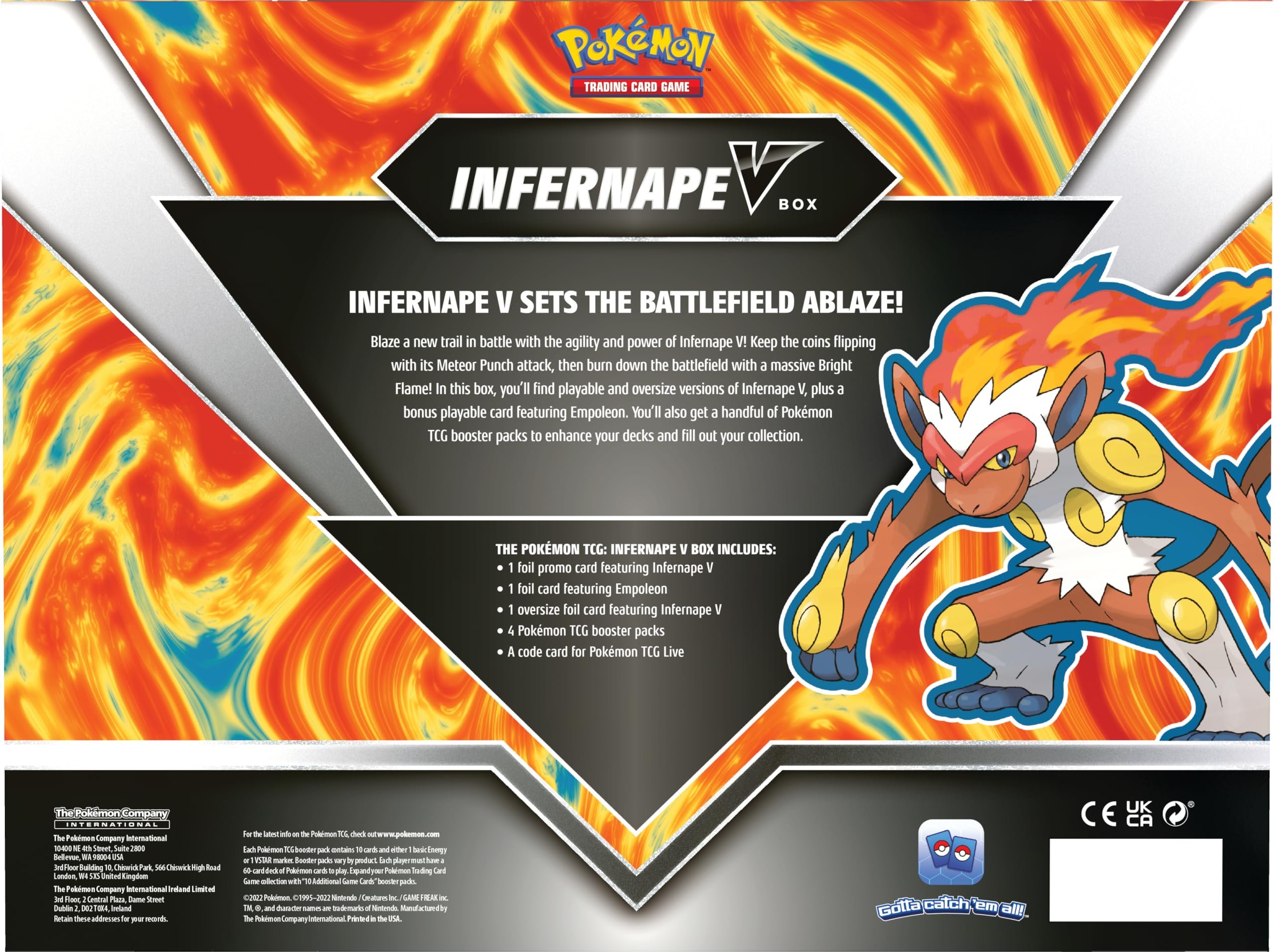 Pokemon Infernape V Trading Card Box - 36 Booster Packs, Exclusive Holo Card & Collectible Sleeves - Perfect for Battles, Gifts & Collectors