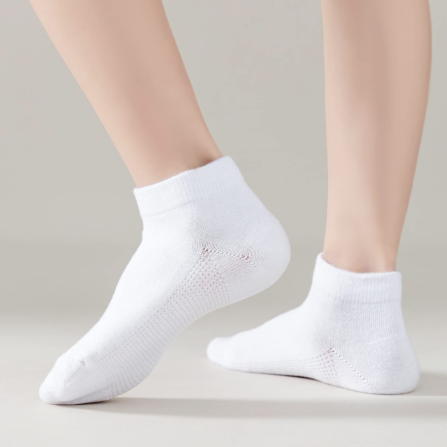 EPEIUS 6 Pack Kids Ankle Socks - Seamless Low Cut No Show Cotton Socks for Girls & Boys - Breathable Athletic Socks for School, Sports & Daily Wear