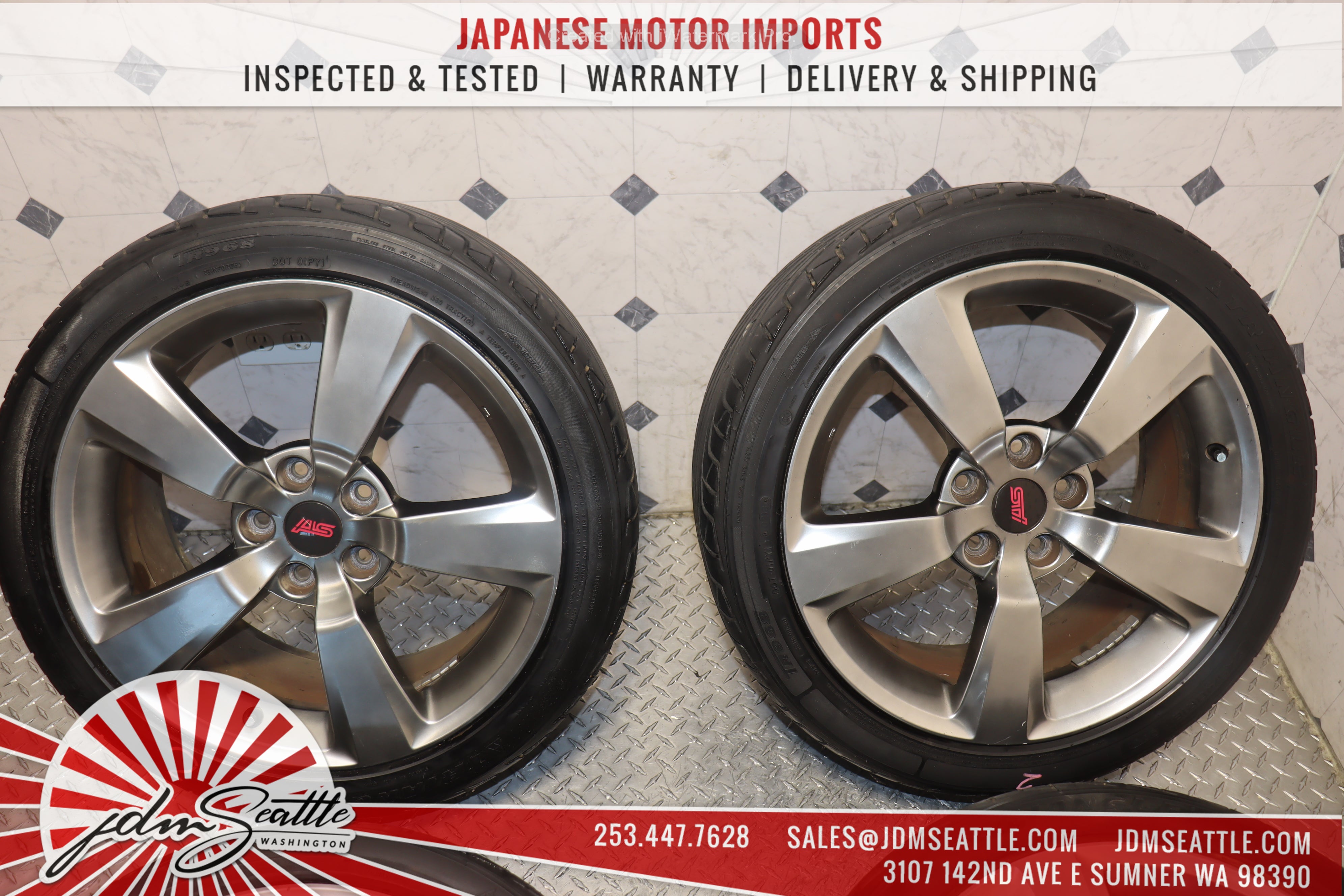 2008-2014 Subaru Impreza WRX STI GRB OEM Stock Wheels (Set of 4) - Perfect Fit for JDM Enthusiasts & Performance Upgrades