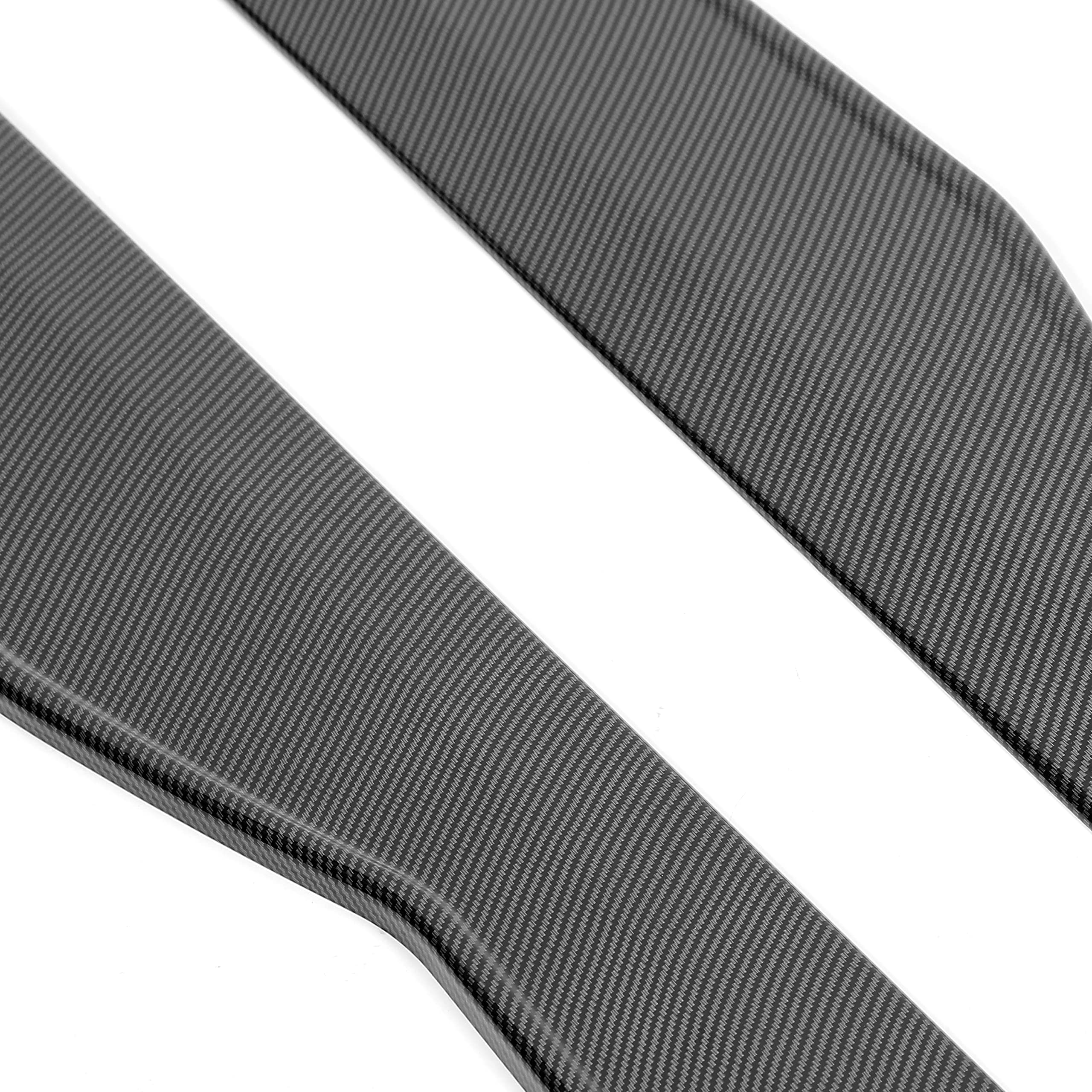KUAFU Side Skirts for 2015-2023 Dodge Charger SRT Daytona Scat Pack R/T 392 GT - ABS Carbon Fiber Style Rocker Panel Guards & Body Kit Extensions - Perfect for Car Enthusiasts & Street Racing Upgrades