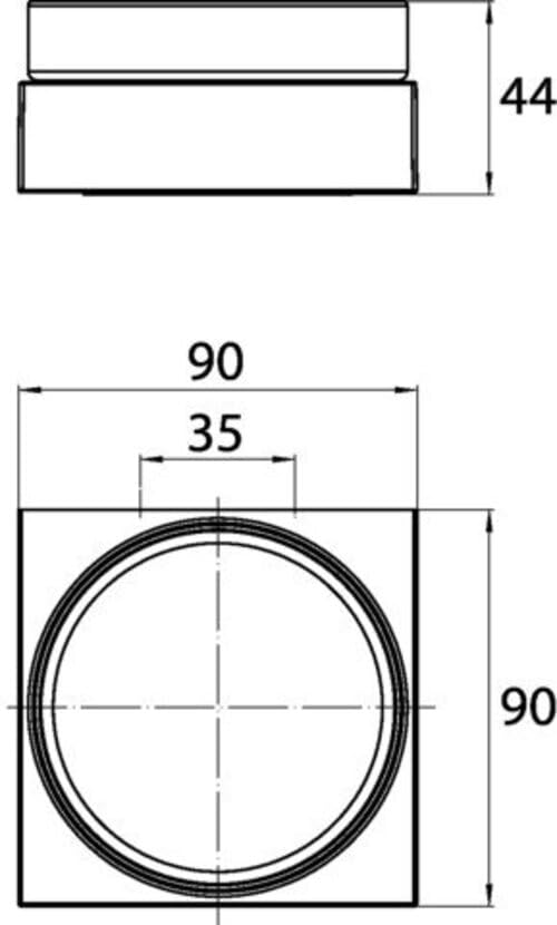 Emco Liaison 183000101 Round Chrome Soap Dish for Shower Rail - 90 x 90mm Glass Soap Holder - Perfect for Bathroom, Spa & Shower Organization